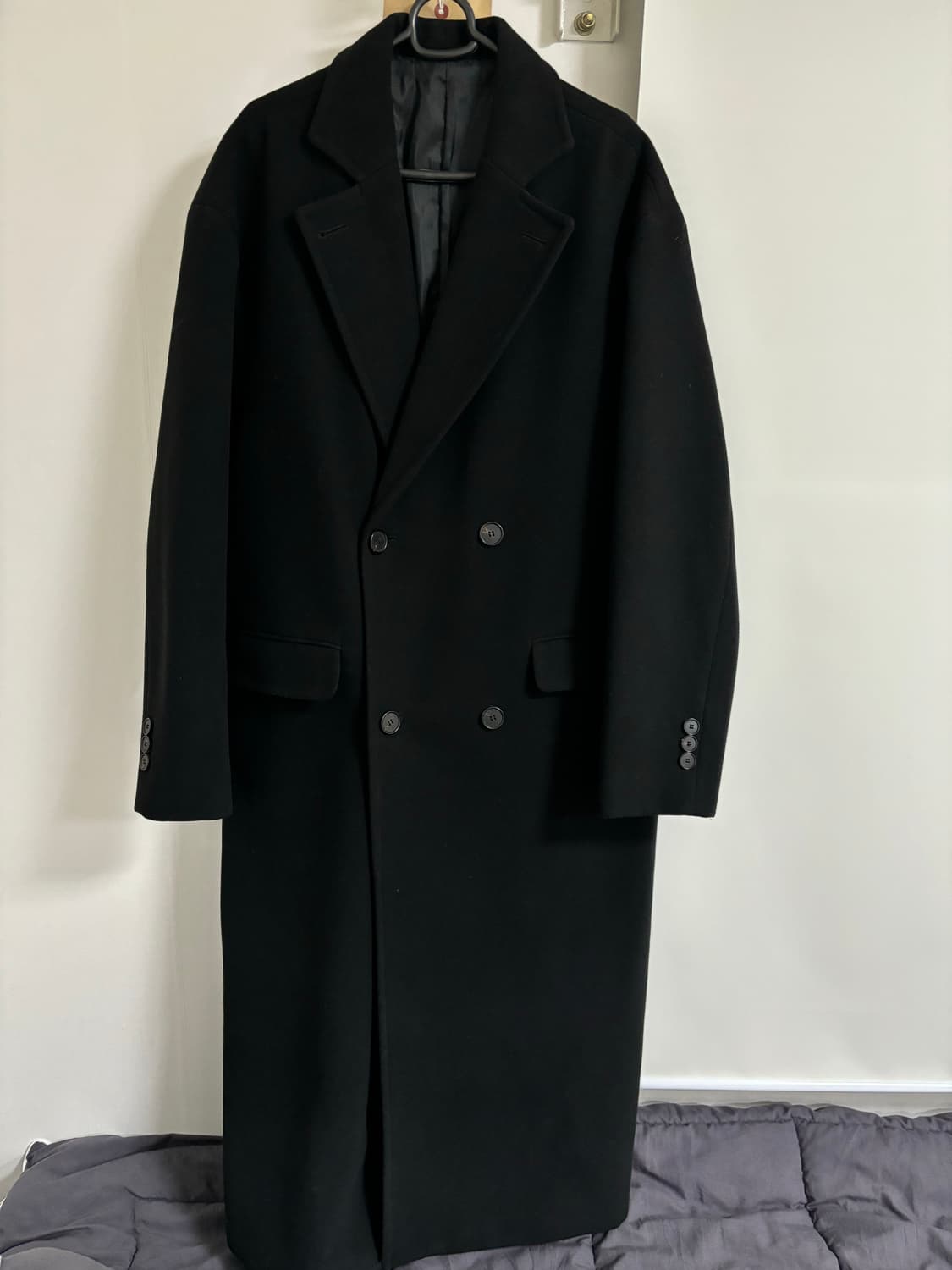 Object Service 더블 브레스티드 울 코트 상품이미지6