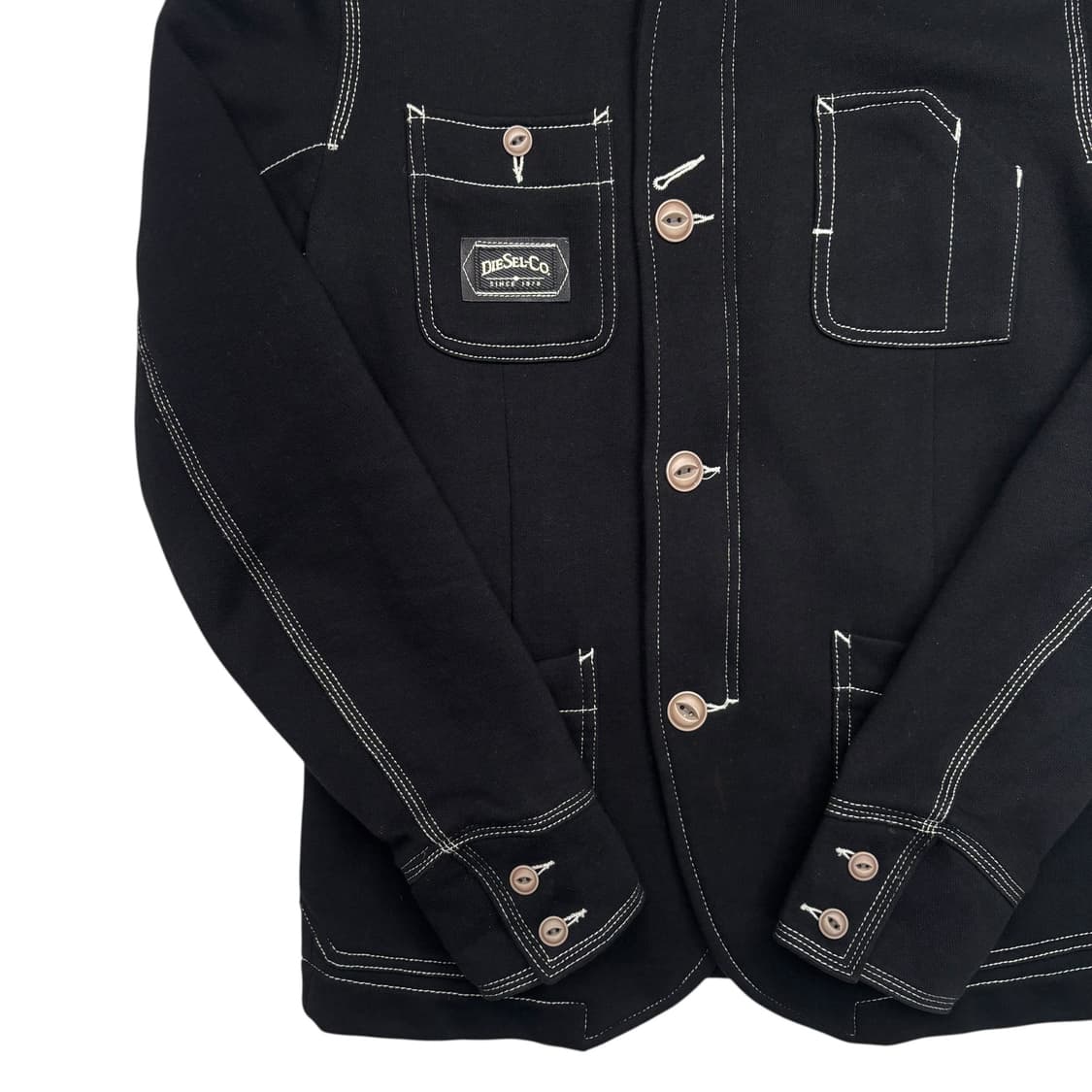 디젤 블랙 코튼 스티치 워크자켓 M 상품이미지3