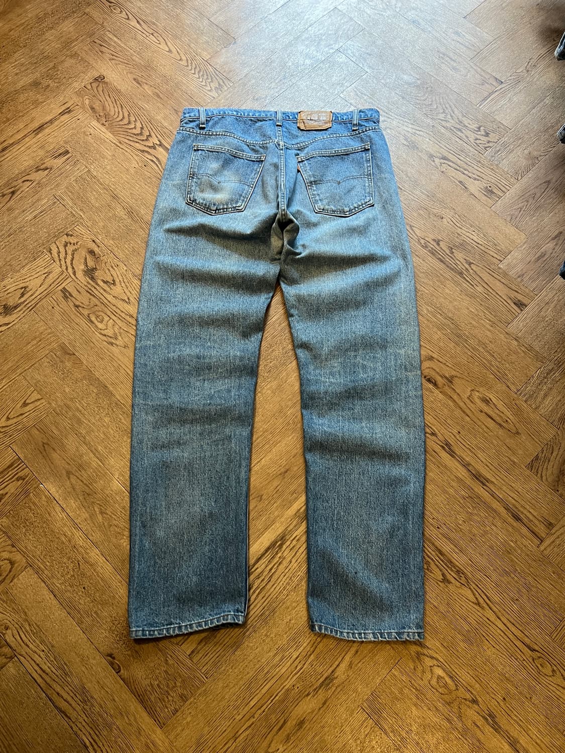 [38]90's 리바이스 USA Made 오랜지탭 505 워싱 데님 팬츠 상품이미지2