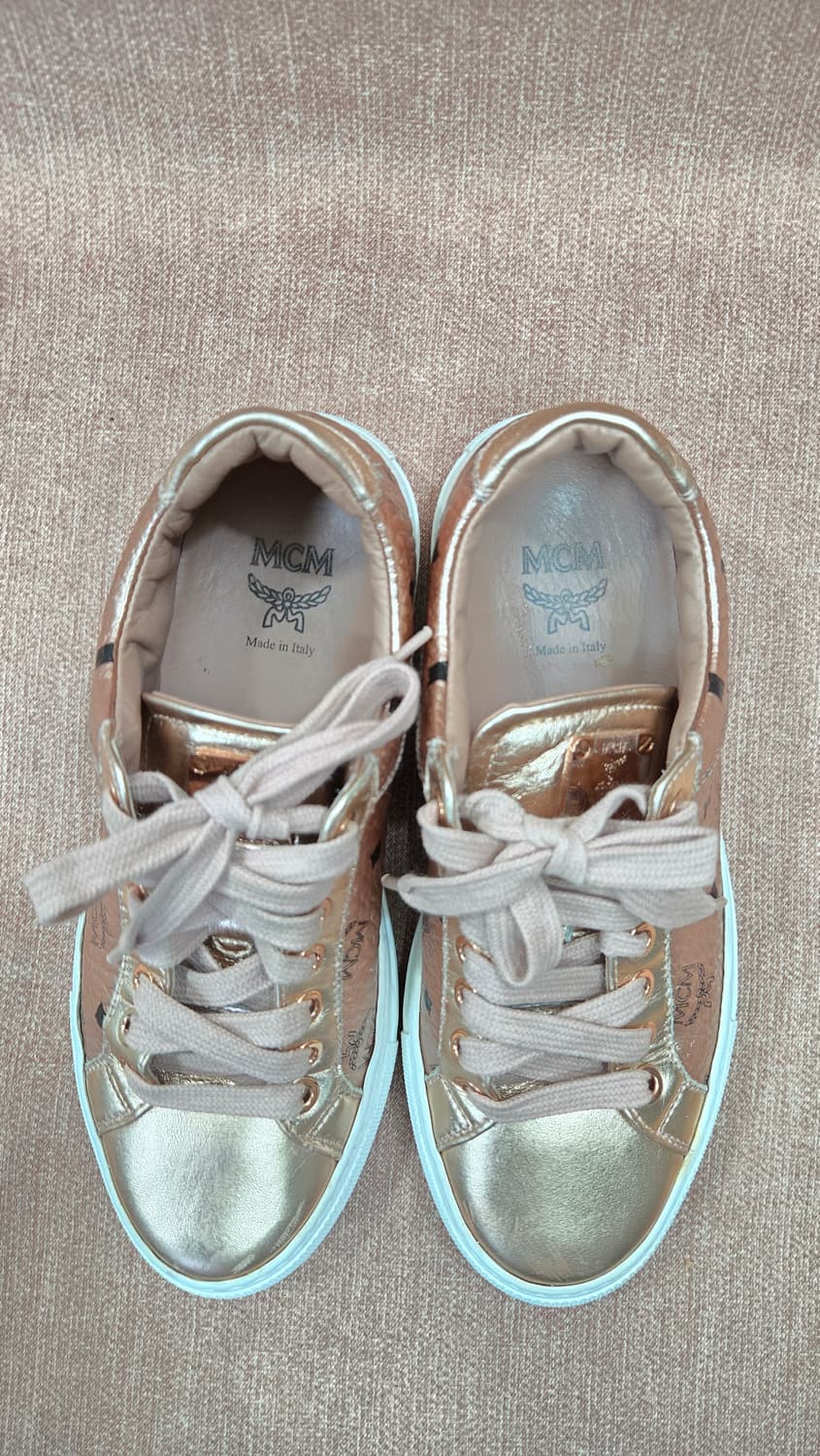 MCM 225~230mm- 엠씨엠 로즈골드 스니커즈 상품이미지2