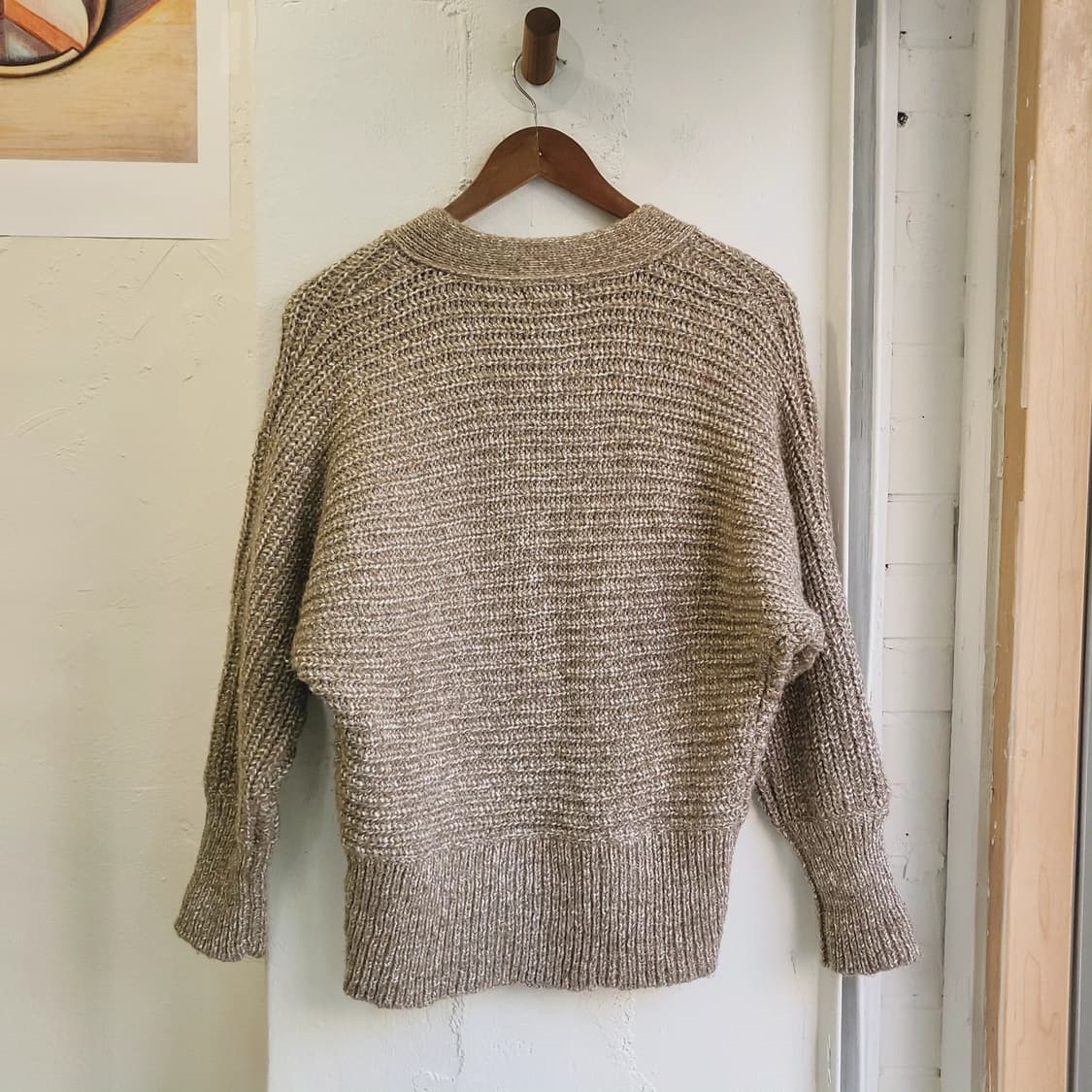 Otto 오트밀 울 집업 니트가디건 Free 상품이미지8