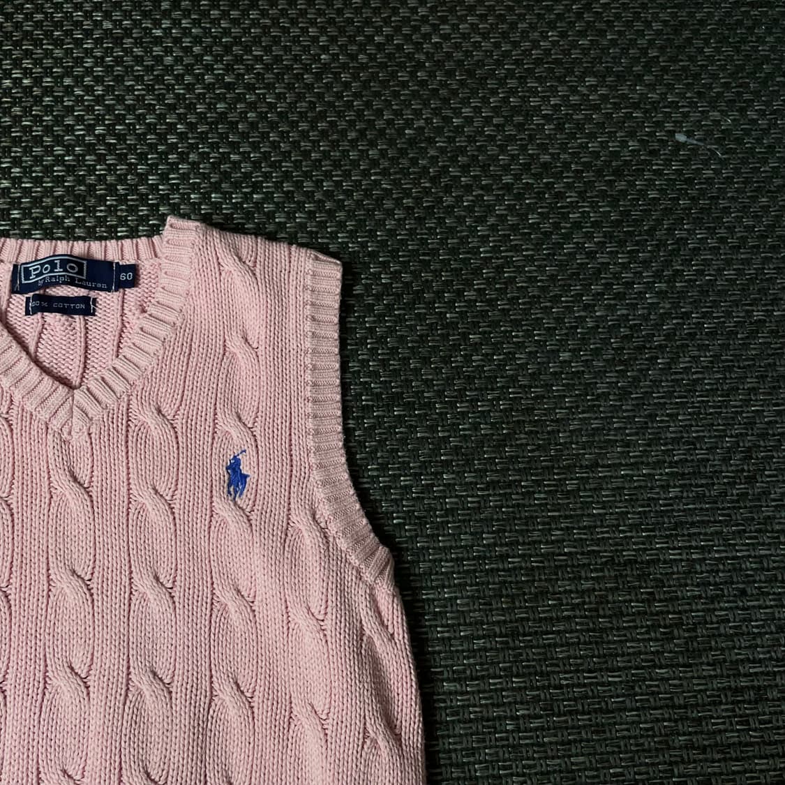 폴로랄프로렌 키즈 블루포니 연핑크 케이블 니트 베스트 60 상품이미지3