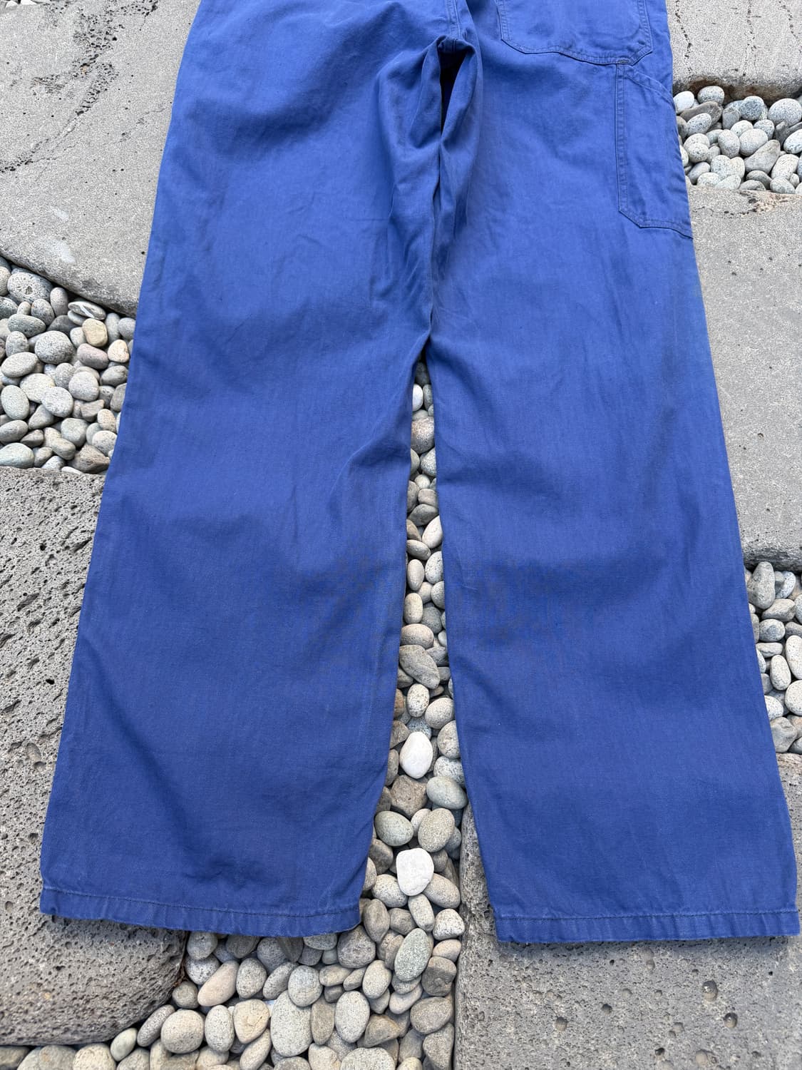 1980s GERMAN HBT INK BLUE 헤링본트윌 프렌치워크팬츠 상품이미지10