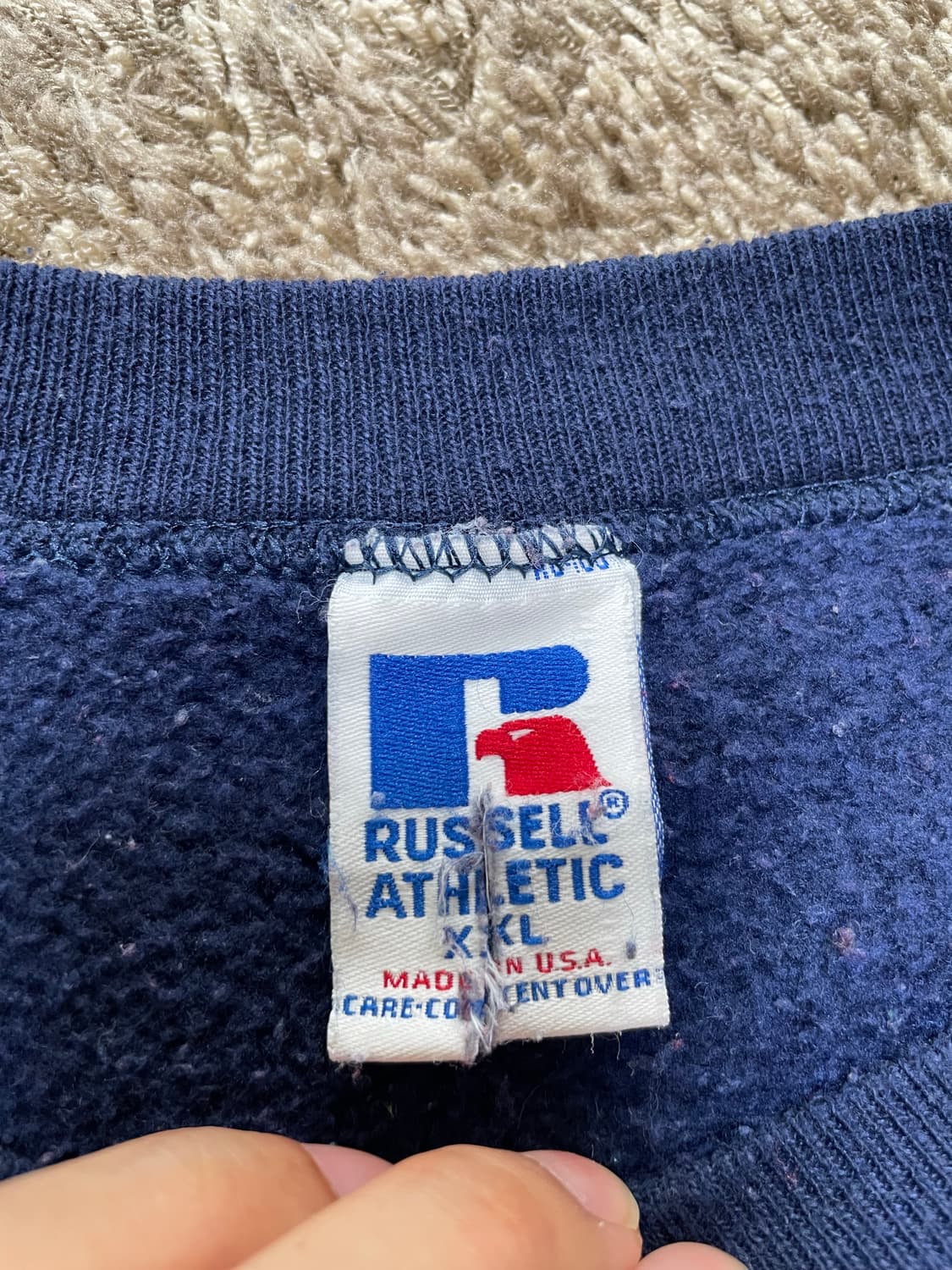 90s russell athletic sweat 러셀스웻 네이비 상품이미지4