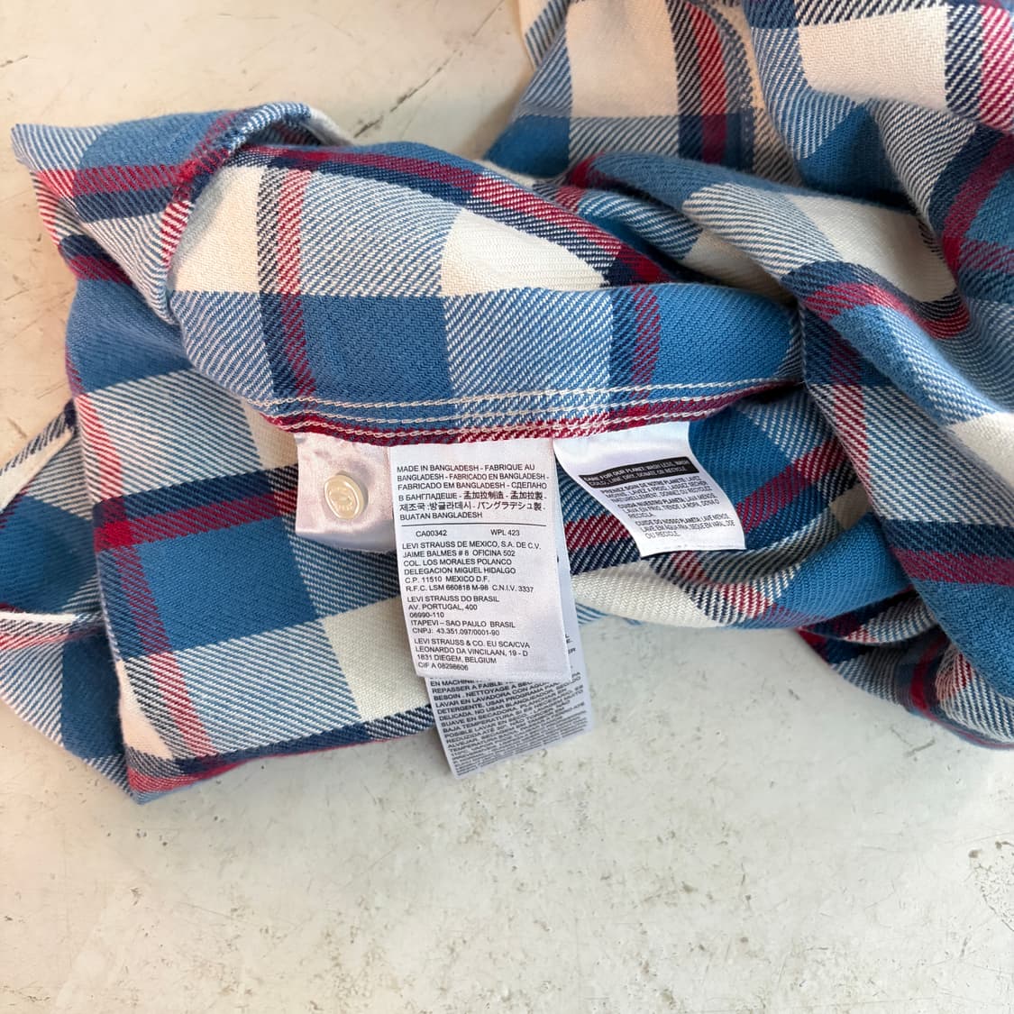 리바이스 빈티지 플란넬 체크셔츠 M 상품이미지7