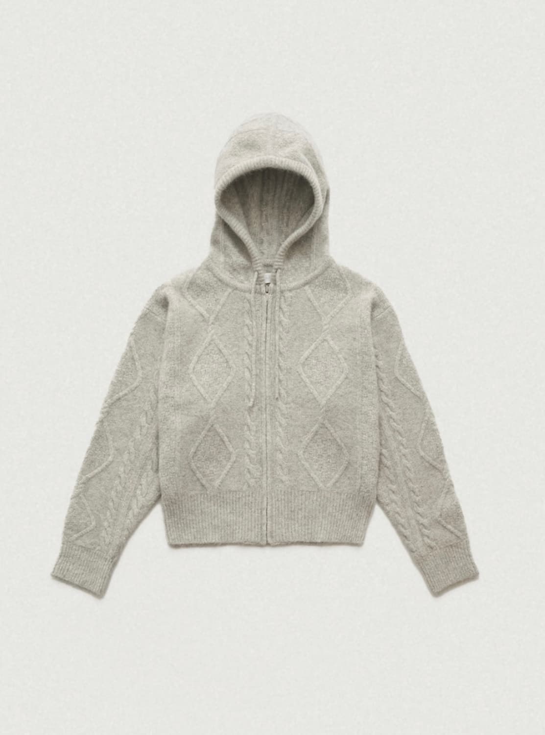 더바넷 니트 집업 그레이 상품이미지1