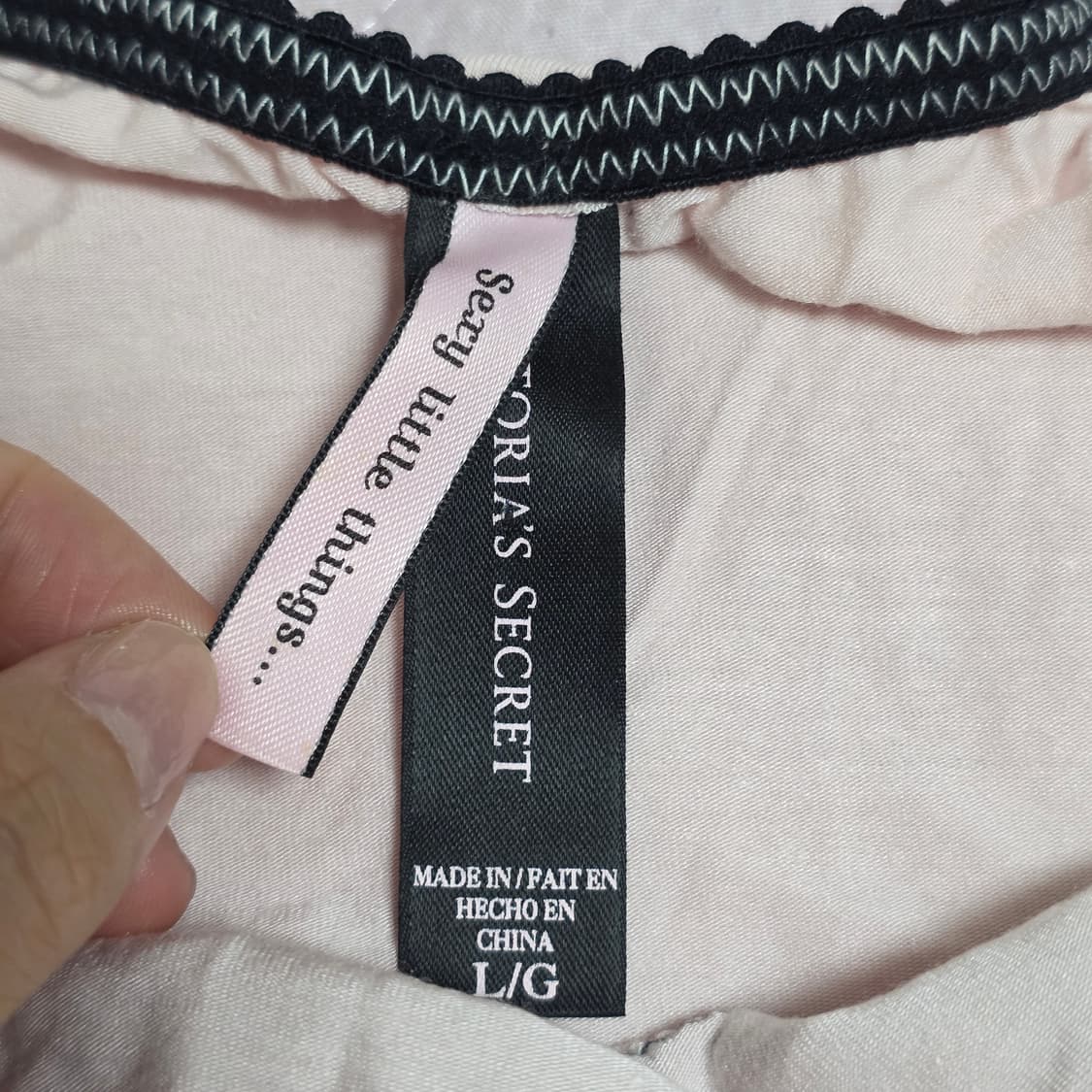 빅토리아시크릿 고전)2012 빈티지 블랙핑크 레이스리본히메갸루 슬립원피스 상품이미지7