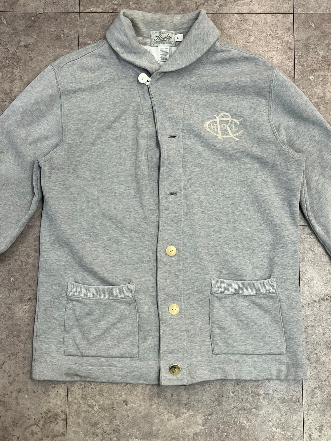 랄프로렌 럭비 가디건 그레이 L #csz2296 상품이미지5