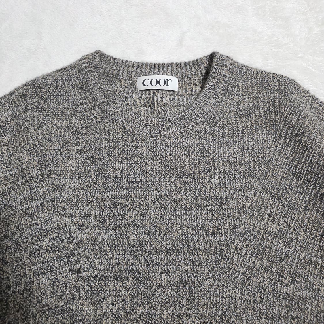 (L)쿠어 트위드 크루넥 니트  상품이미지2