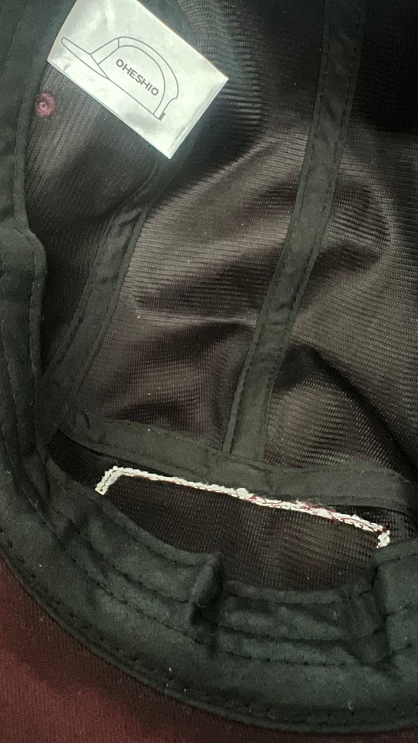 오헤시오 모자 캡 버건디 체크 상품이미지4