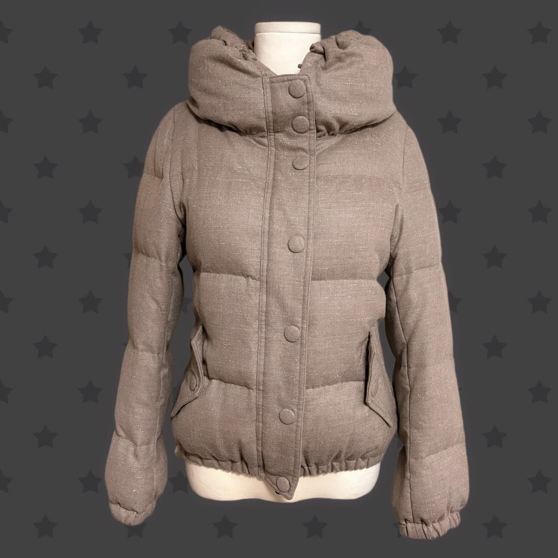 오네갸루 핀터깔 레오파드 포인트 대장 폭닥 라떼갸루 숏패딩  상품이미지2