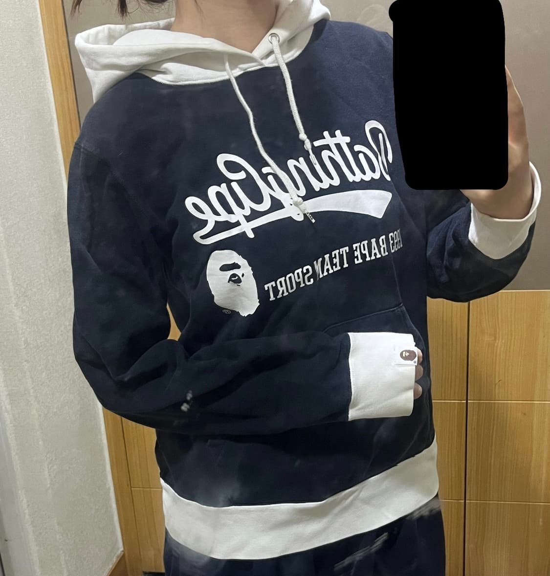 베이프 후드티 어항 빈티지(착용샷o) 상품이미지2