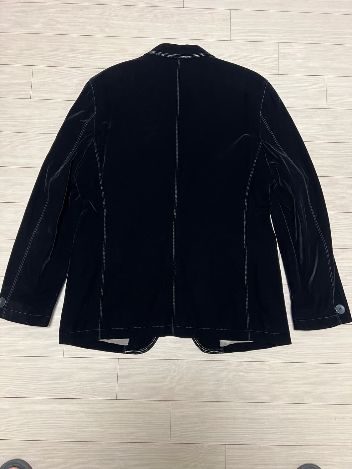SIEG 블랙 벨벳 싱글 자켓 / 스티치 포인트 / 클래식 & 유니크 무 상품이미지2