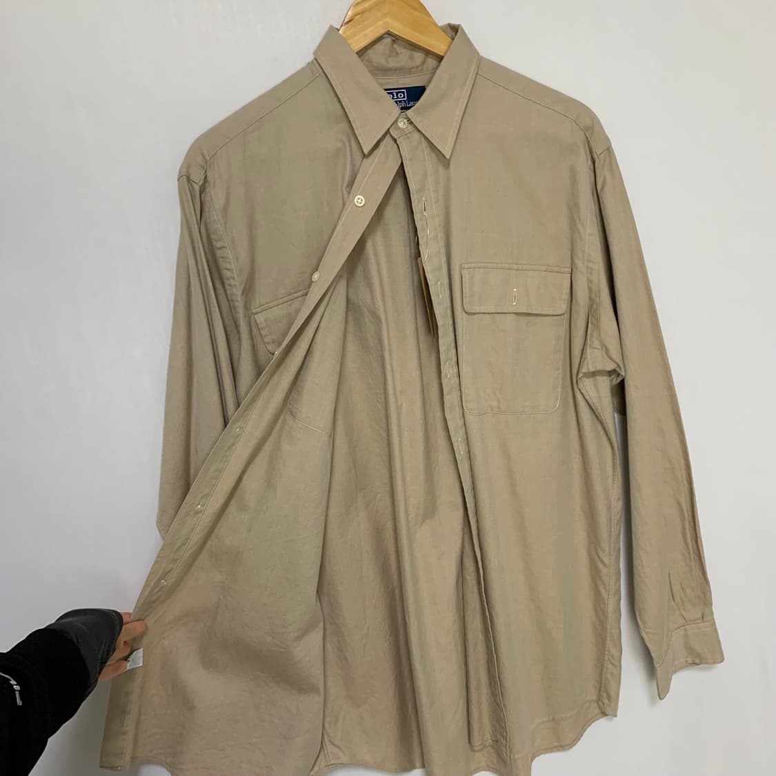 폴로 랄프로렌 베이지 코튼 셔츠 빈티지 M 상품이미지6
