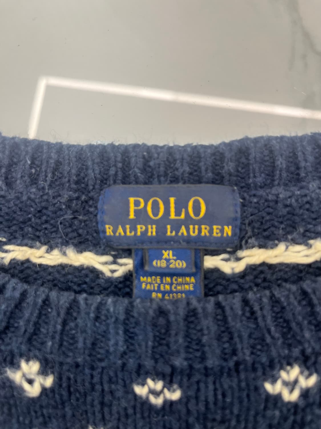폴로 랄프로렌 노르딕 패턴 스웨터 니트 네이비(xl) 상품이미지3