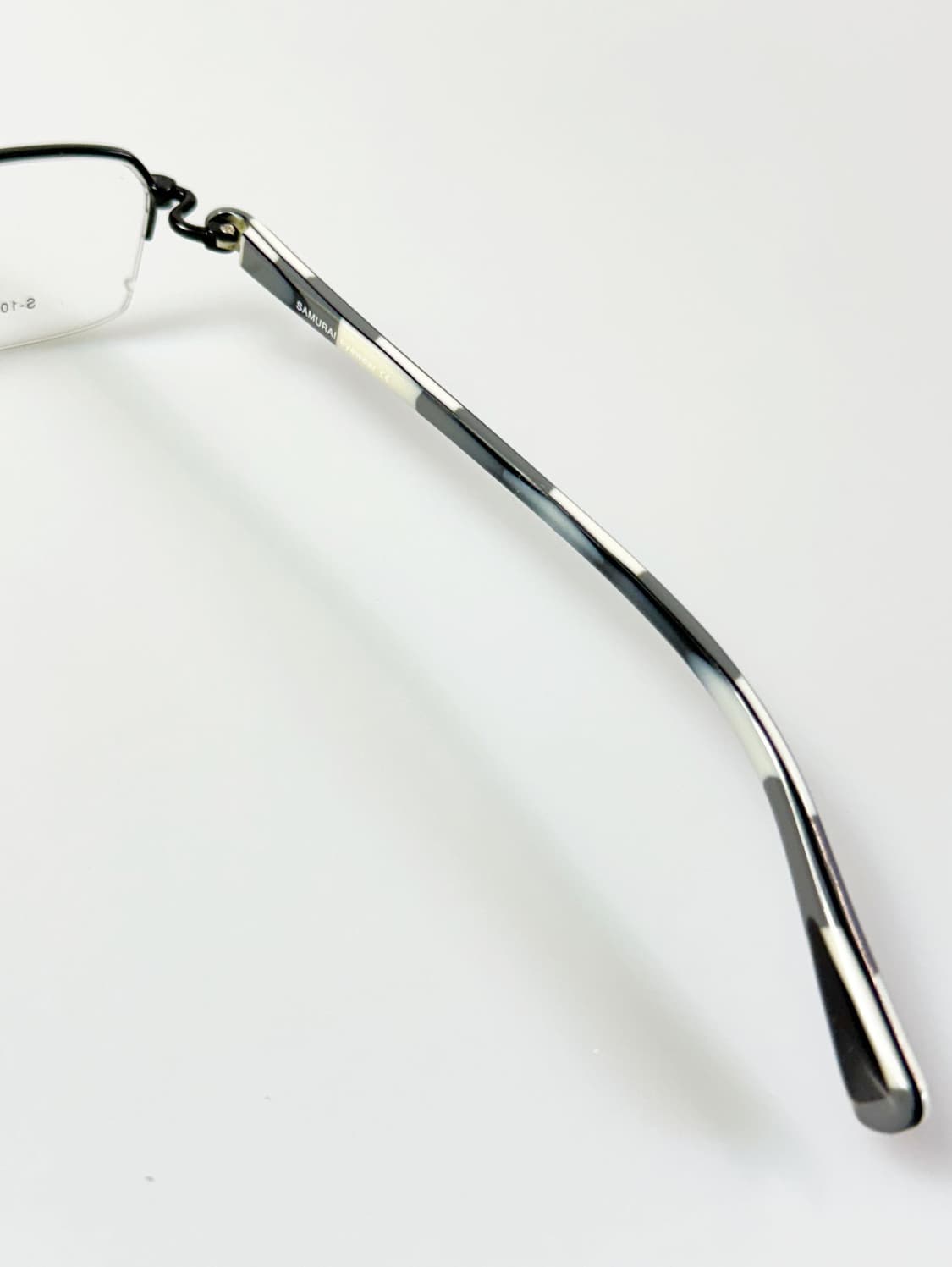SAMURAI EYEWEAR 블랙 반무테 스퀘어 메탈 빈티지 안경 상품이미지6