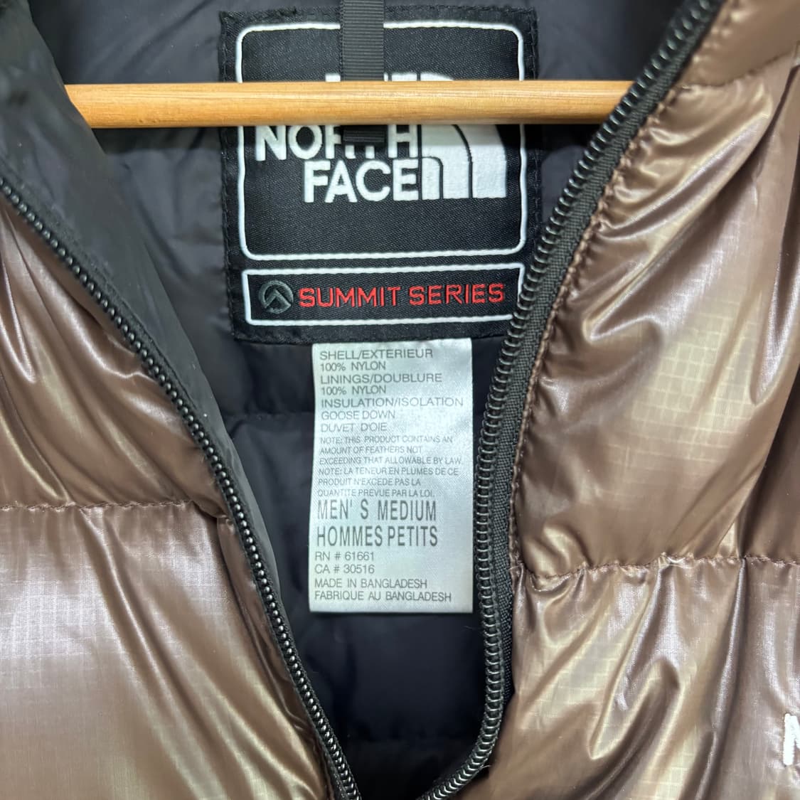 노스페이스 900 써밋 구스다운 패딩 브라운 해외판 상품이미지3
