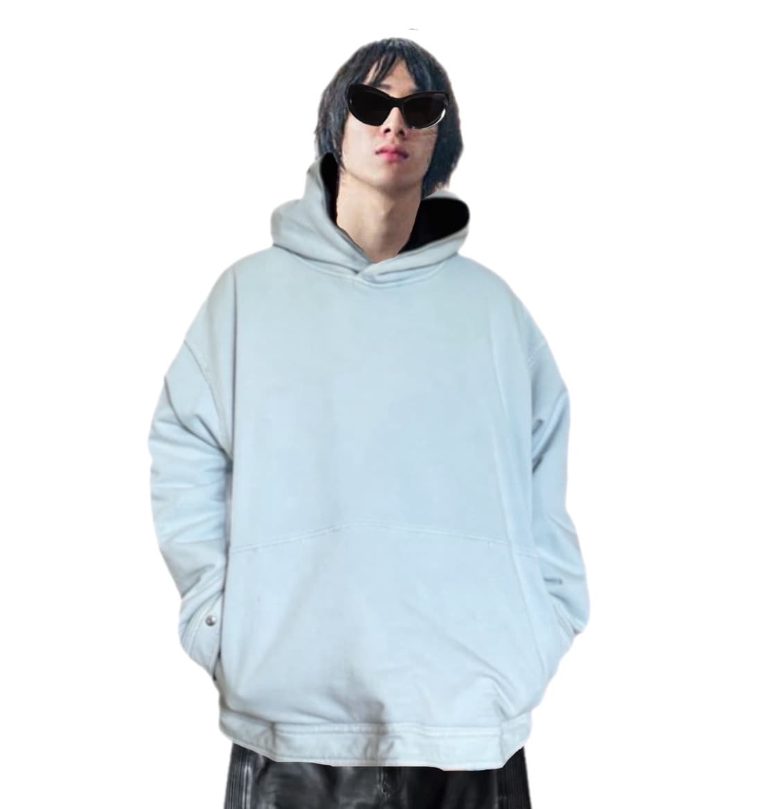 (110 size ) PDF 리버시블 데님 오버핏 풀오버 후디 상품이미지2