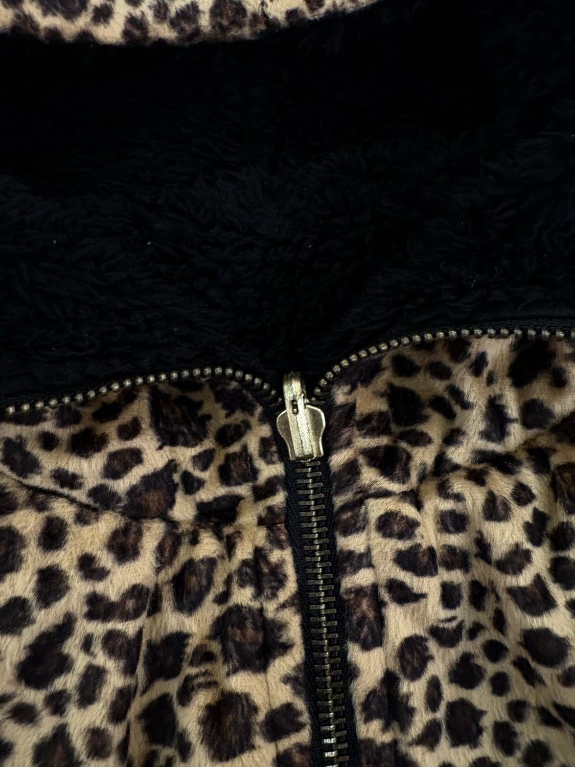 레오파드 리버시블 벨벳 후드집업 상품이미지4