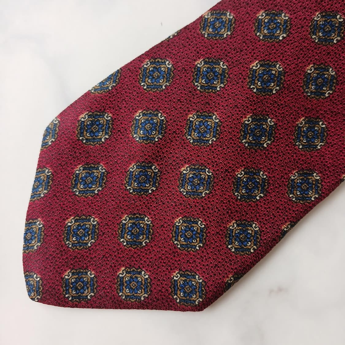 지방시 실크 와인 패턴 넥타이 9.1cm A+~A등급 E731 상품이미지6