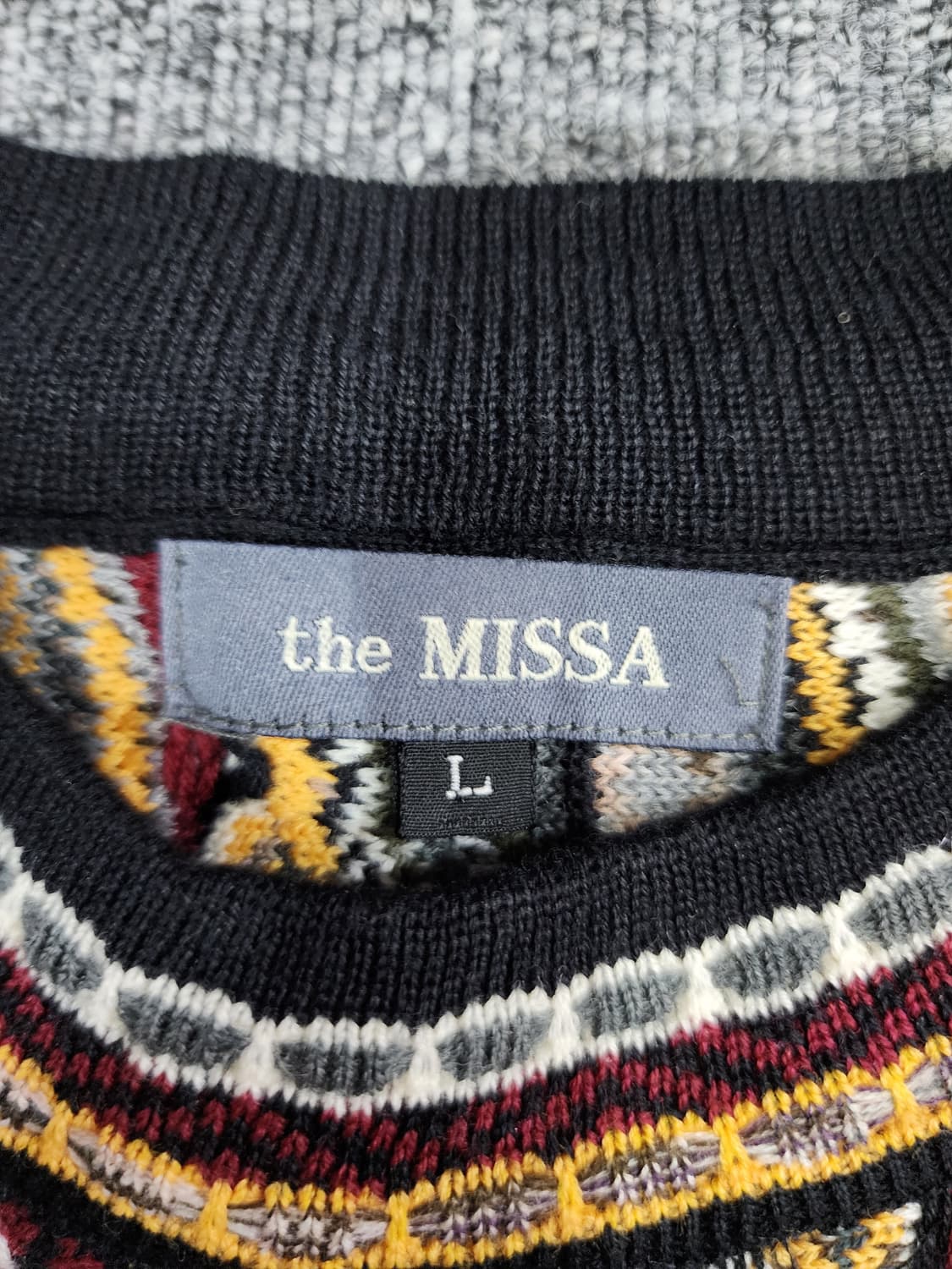 빈티지 쿠지스타일 케이블 울 니트 L 상품이미지5