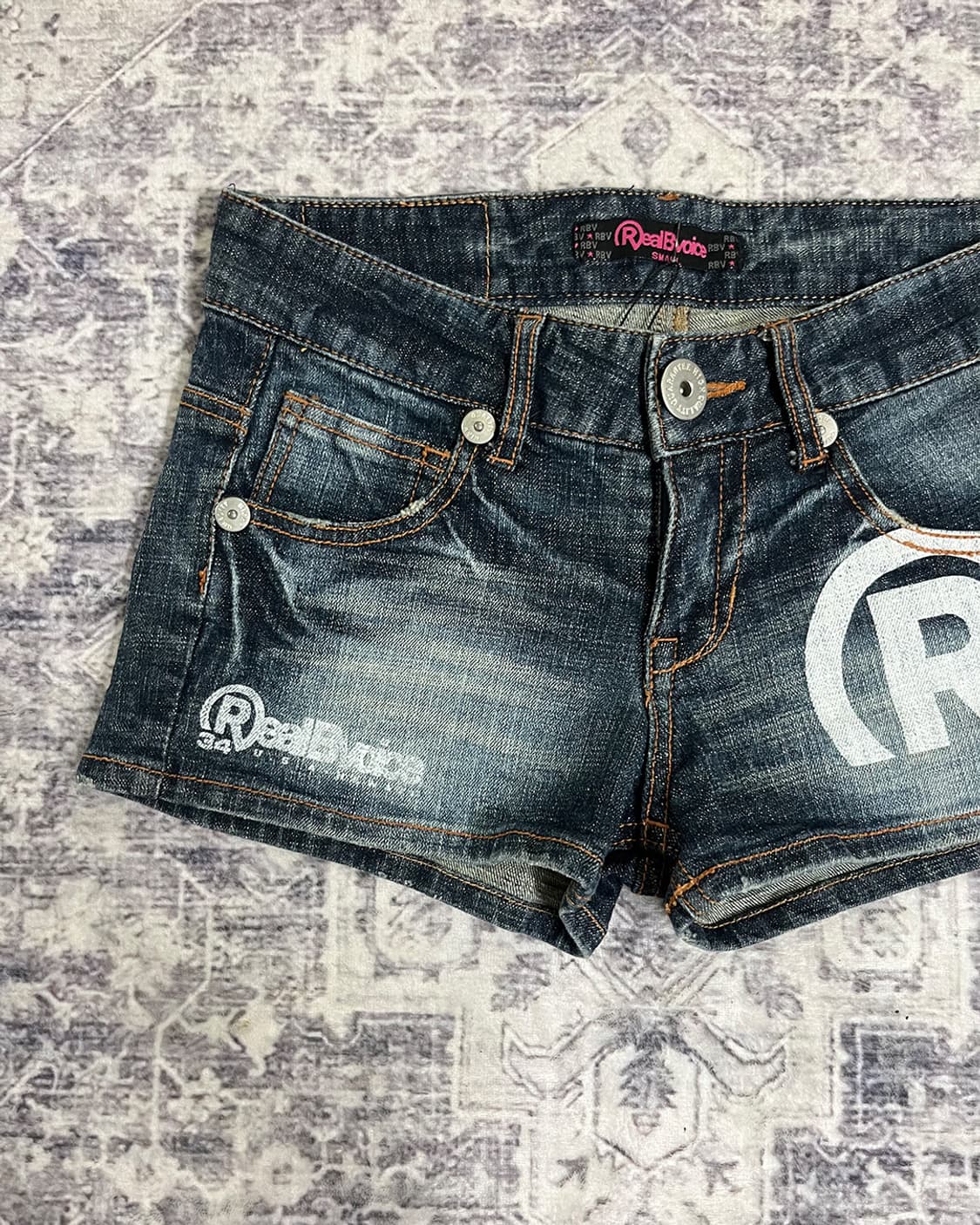 Y2K Realvoice Logo Denim Shorts 상품이미지2