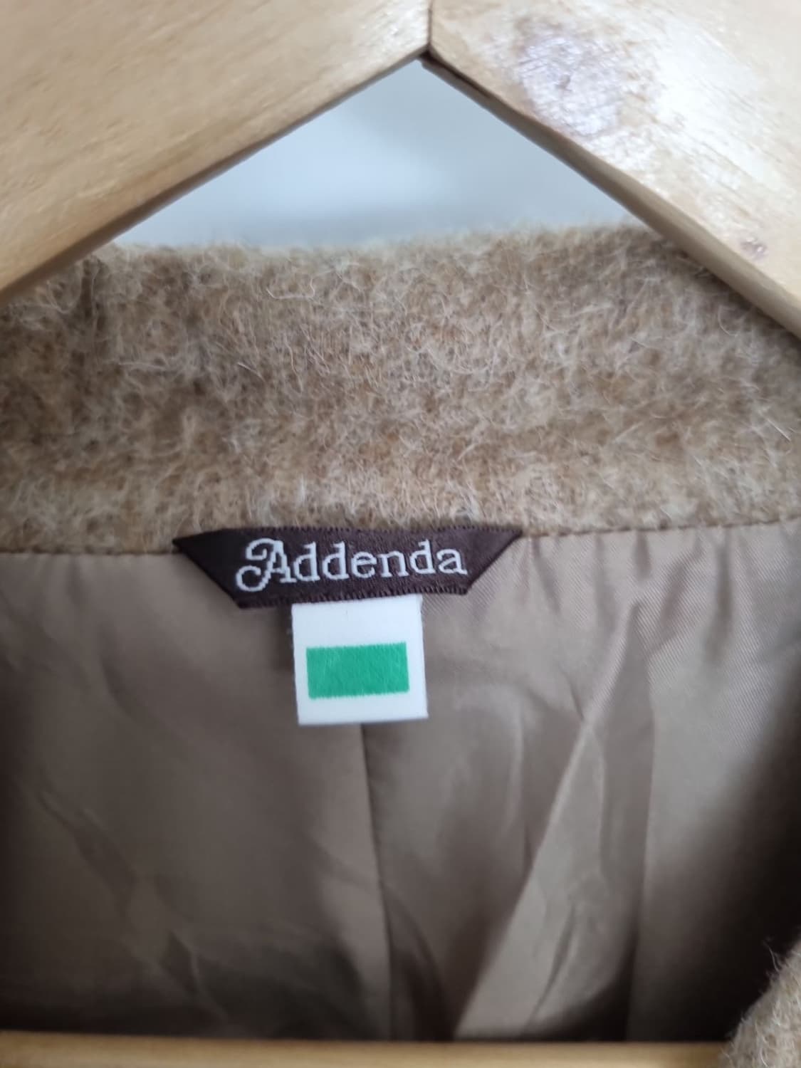 ADDENDA 울 90% 브라운 노카라 오버핏 코트 상품이미지7