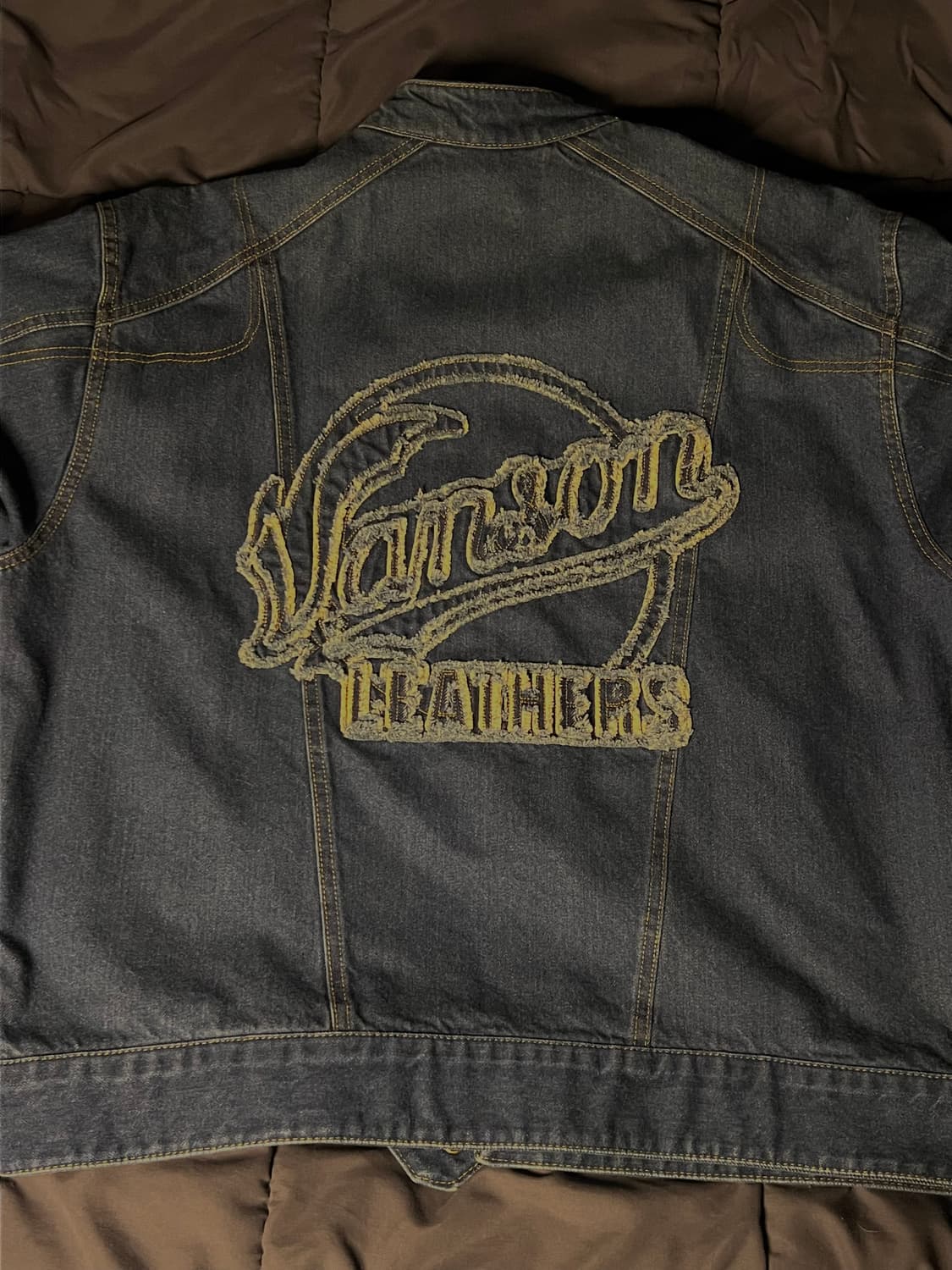 슈프림x밴슨 레더스 코듀라 데님 자켓 블루 L 상품이미지2