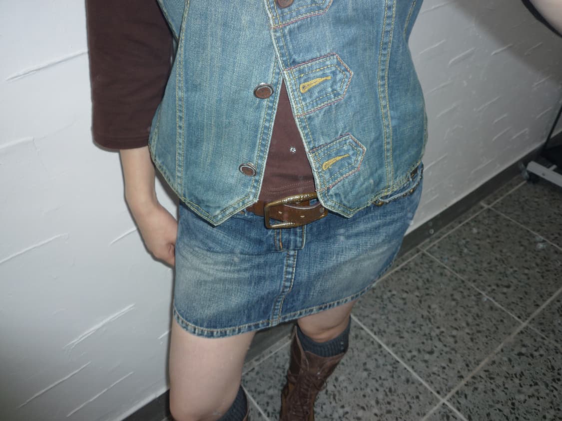 deep blue denim vest 상품이미지3