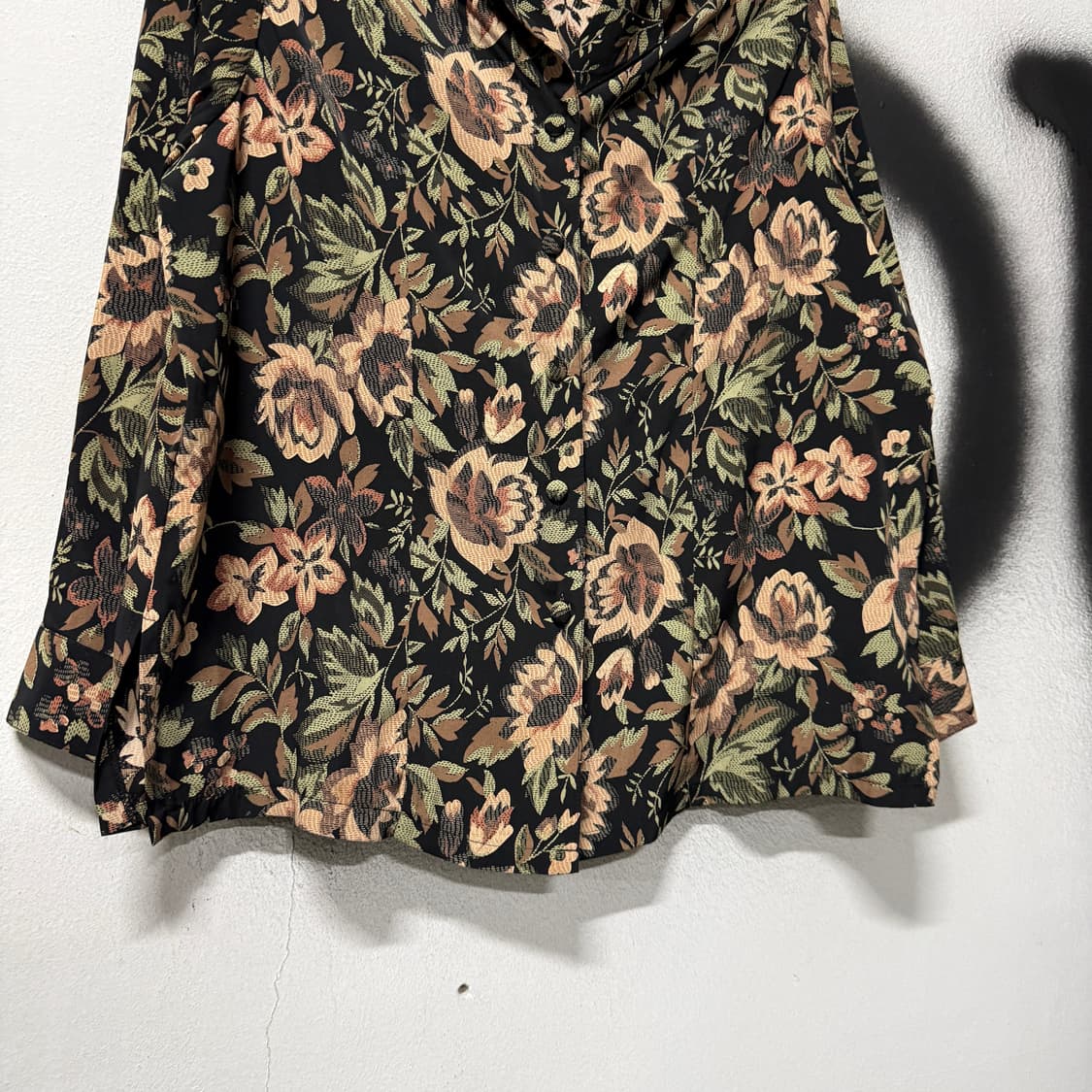 VTG 빈티지 큐빅 디테일 플라워 패턴 셔츠 자켓 상품이미지4