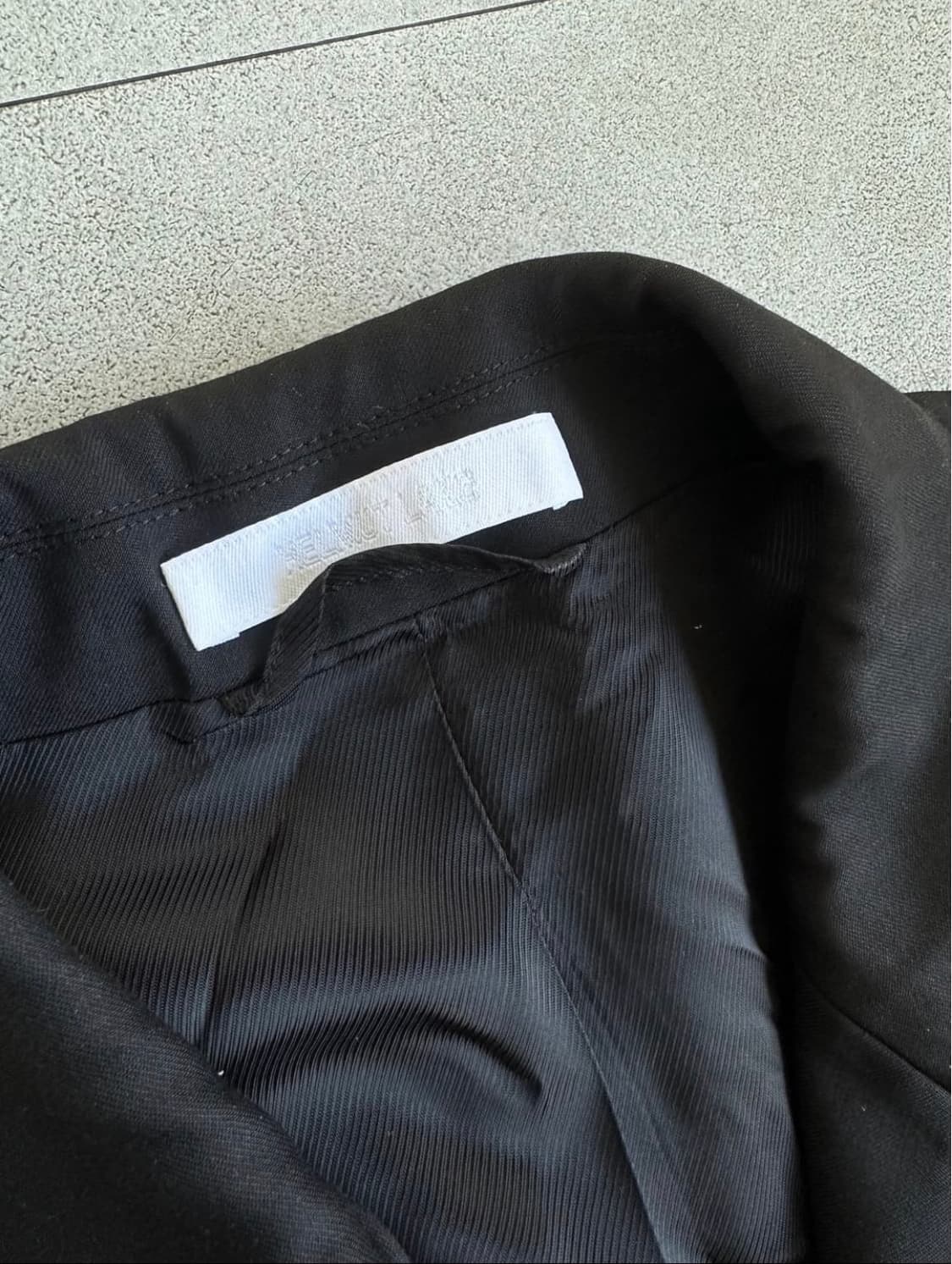 헬무트랭 오버핏 사선 블랙 블레이저 자켓 상품이미지6