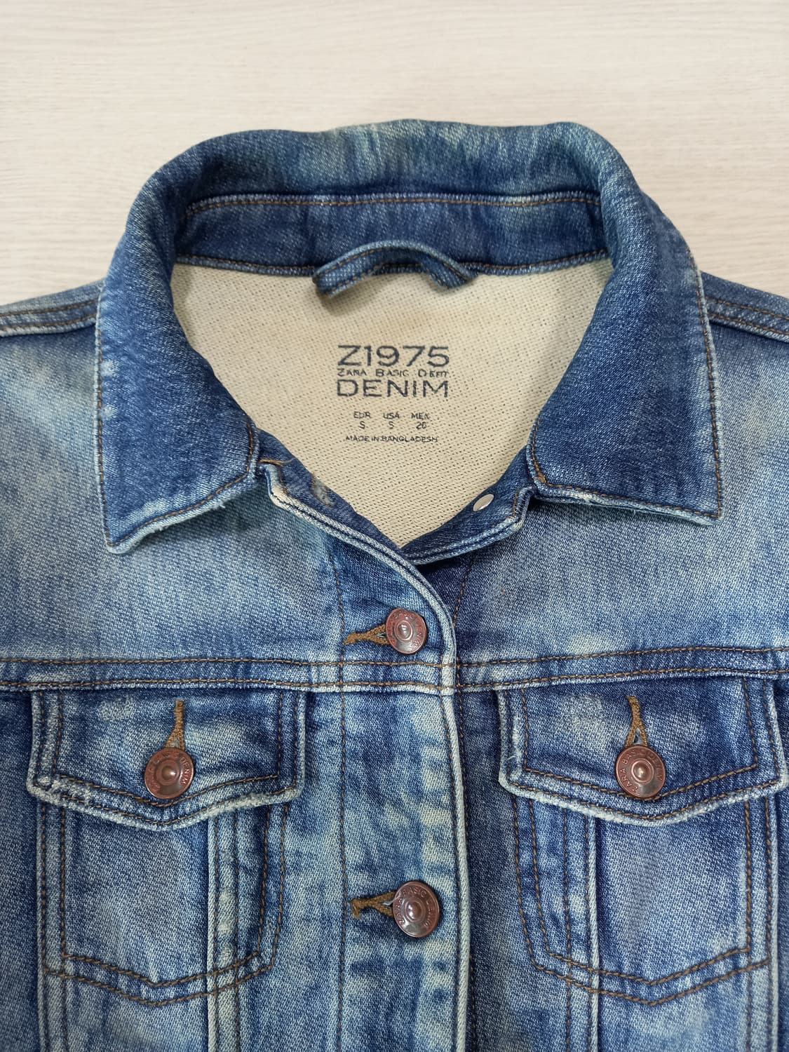 S85 ZARA1975 약기모 스판 데님자켓 S-206 상품이미지4