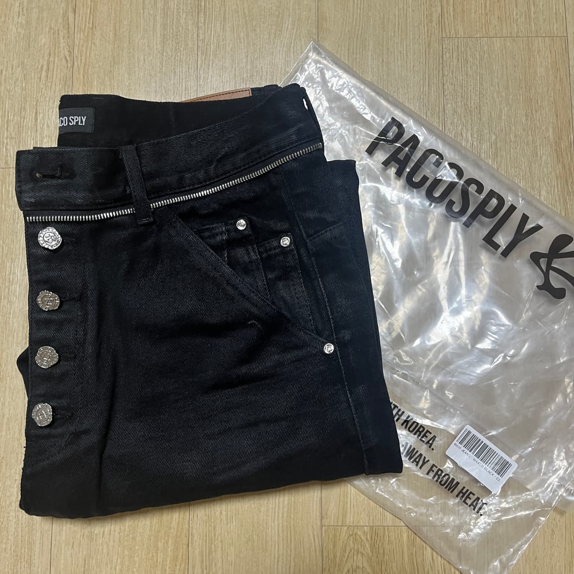 [3]파코서플라이 PACOSPLY RWM JEANS WAXED BLACK 상품이미지3