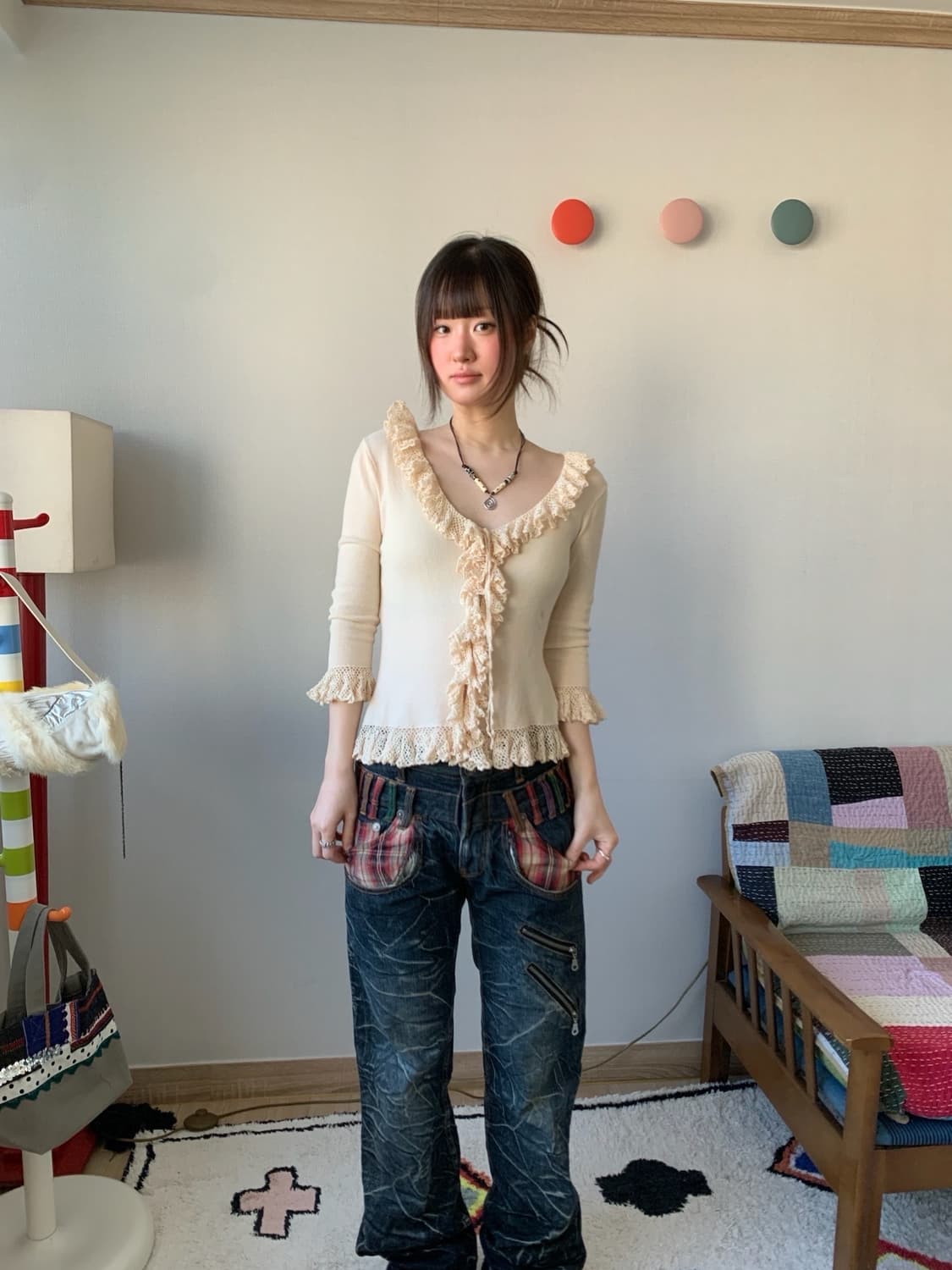 l’est rose frill top 상품이미지3