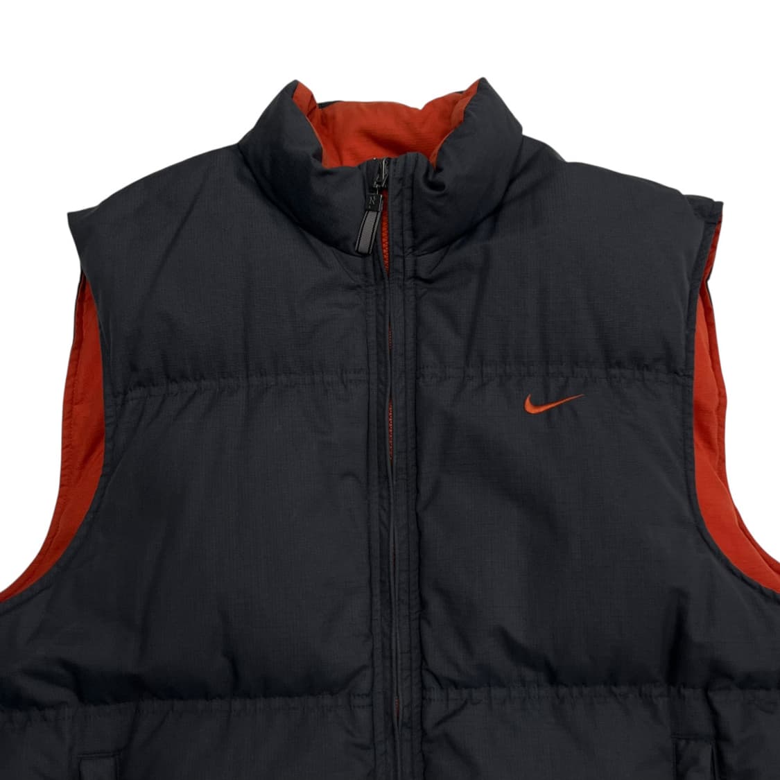 나이키 오렌지 미니로고 차콜 패딩조끼 M 상품이미지7