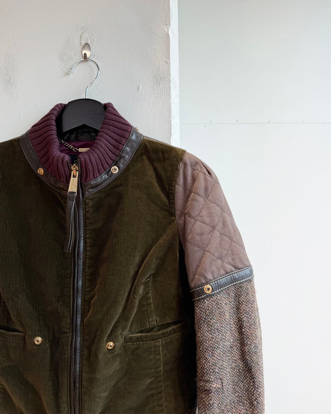 디스퀘어드2 카키 퀼팅 크롭 바이커 자켓  상품이미지5