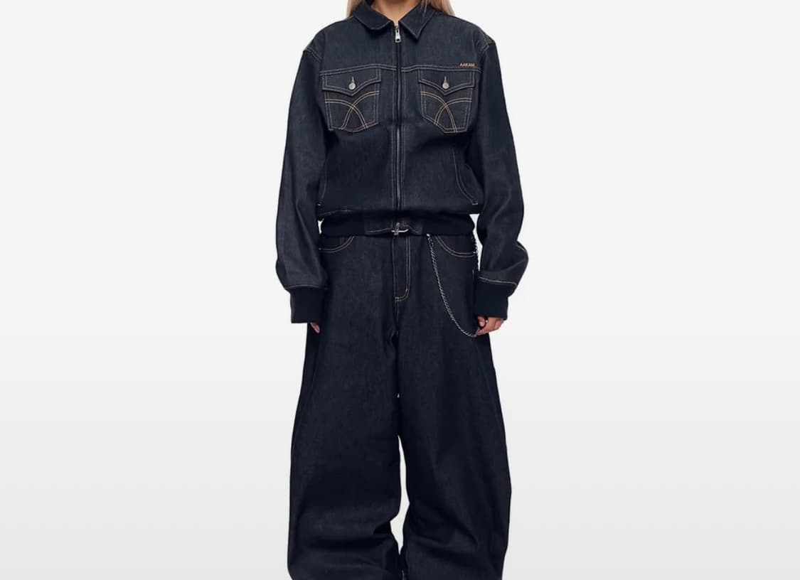 아캄 Banding Denim Zip-Up Jacket 상품이미지2