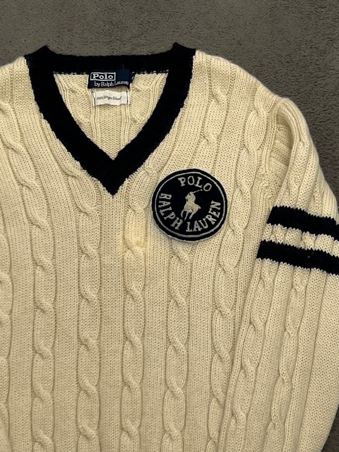 폴로 랄프로렌 빈티지 JP 울 케이블 니트 처분  상품이미지2