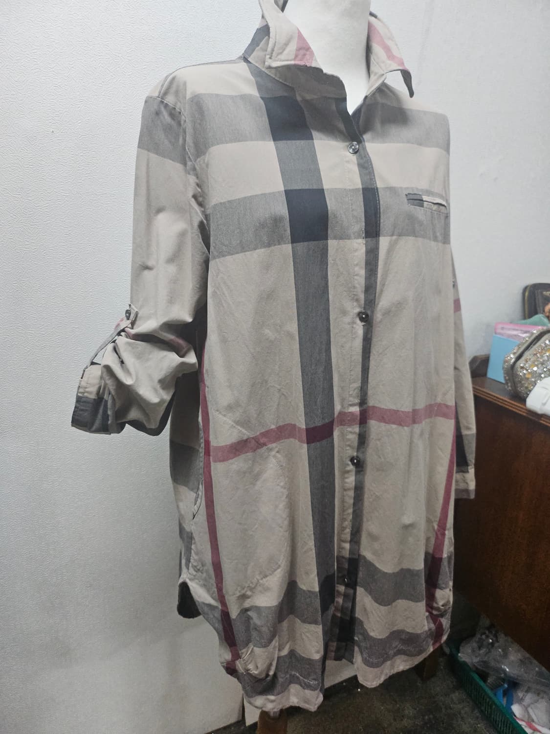 셔츠 남방형  원피스 free 상품이미지2