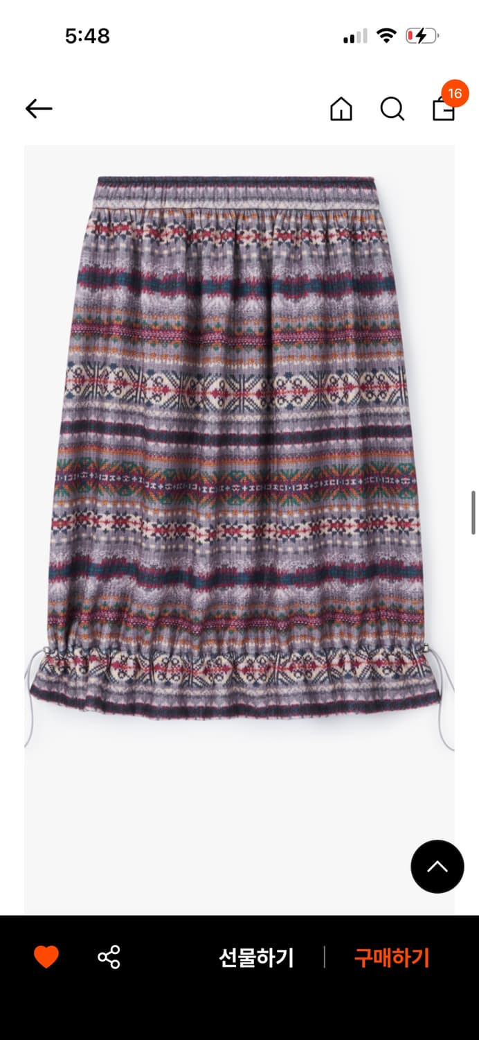 호쿠스포쿠스 노르딕 패턴 볼륨스커트 / 정가 109,000 상품이미지6