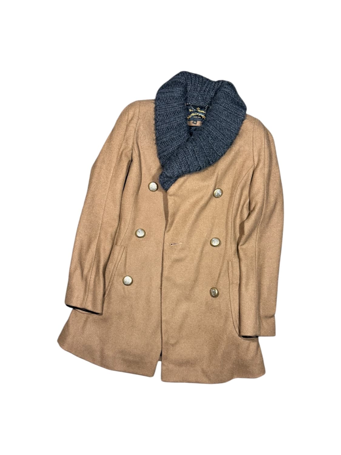 Vivienne Westwood 비비안 웨스트우드 니트 카라 더블코트 상품이미지1