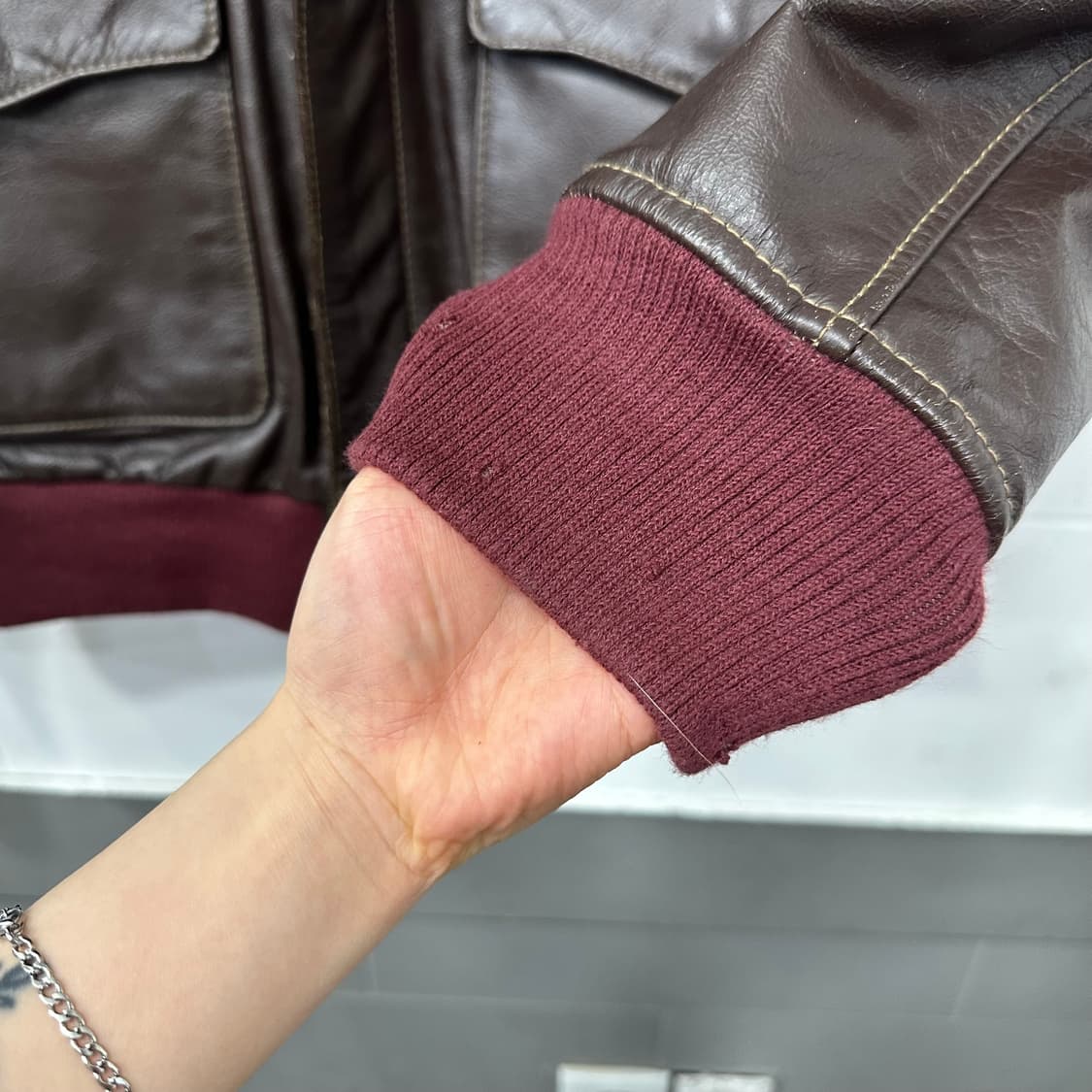 일본 Twnty works A-2 플라이트 가죽자켓 상품이미지6