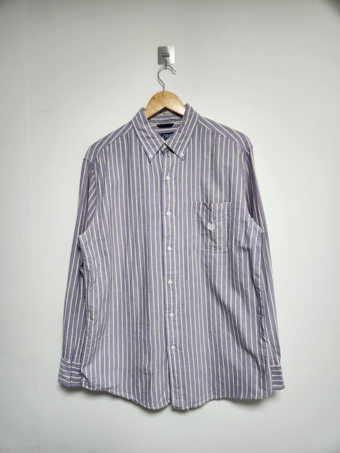 챕스Chaps 스트라이프 코튼 셔츠 M - S216 상품이미지1