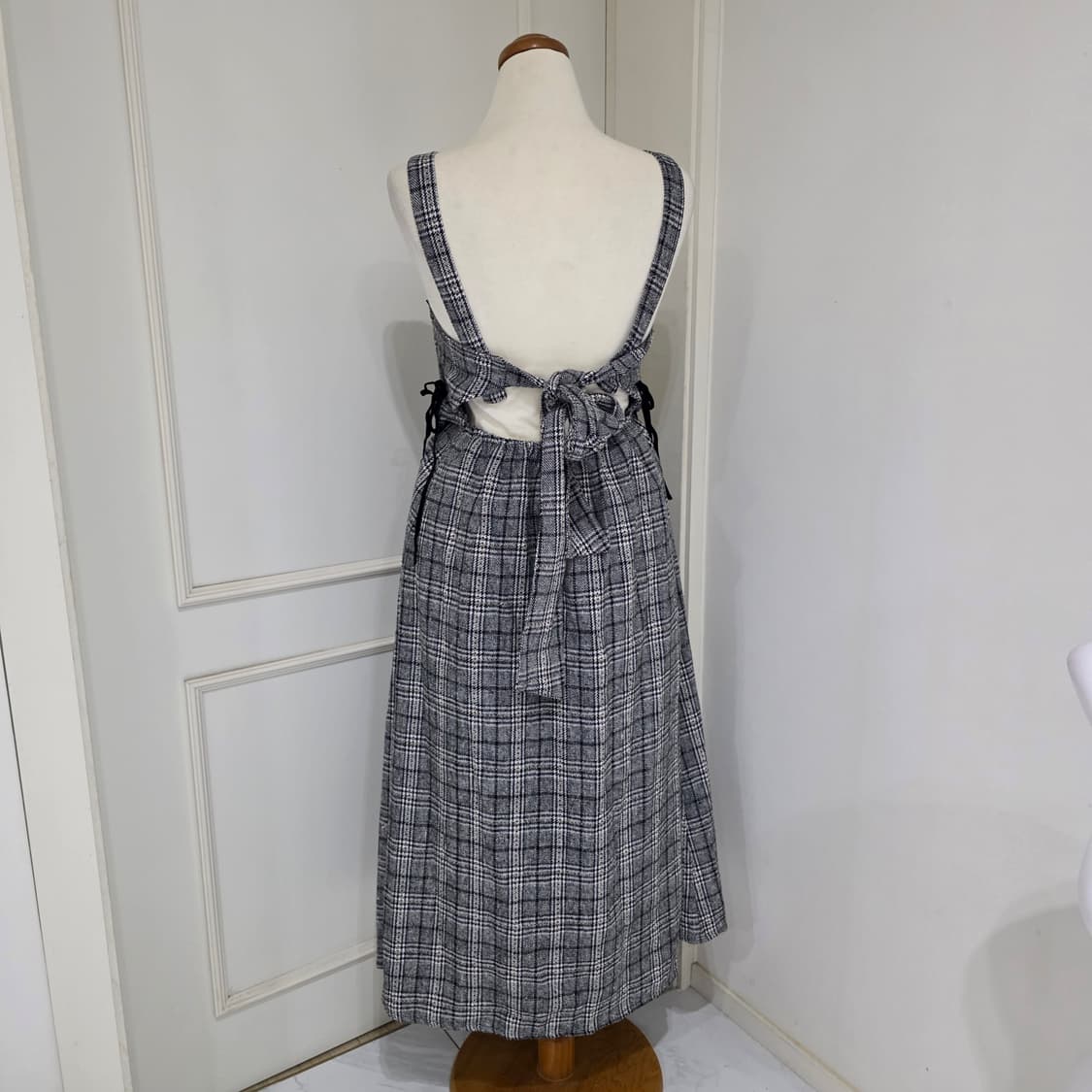 일본빈티지 nohea)양산형지뢰계st 체크 리본 등포인트 코르셋 롱원피스 상품이미지4