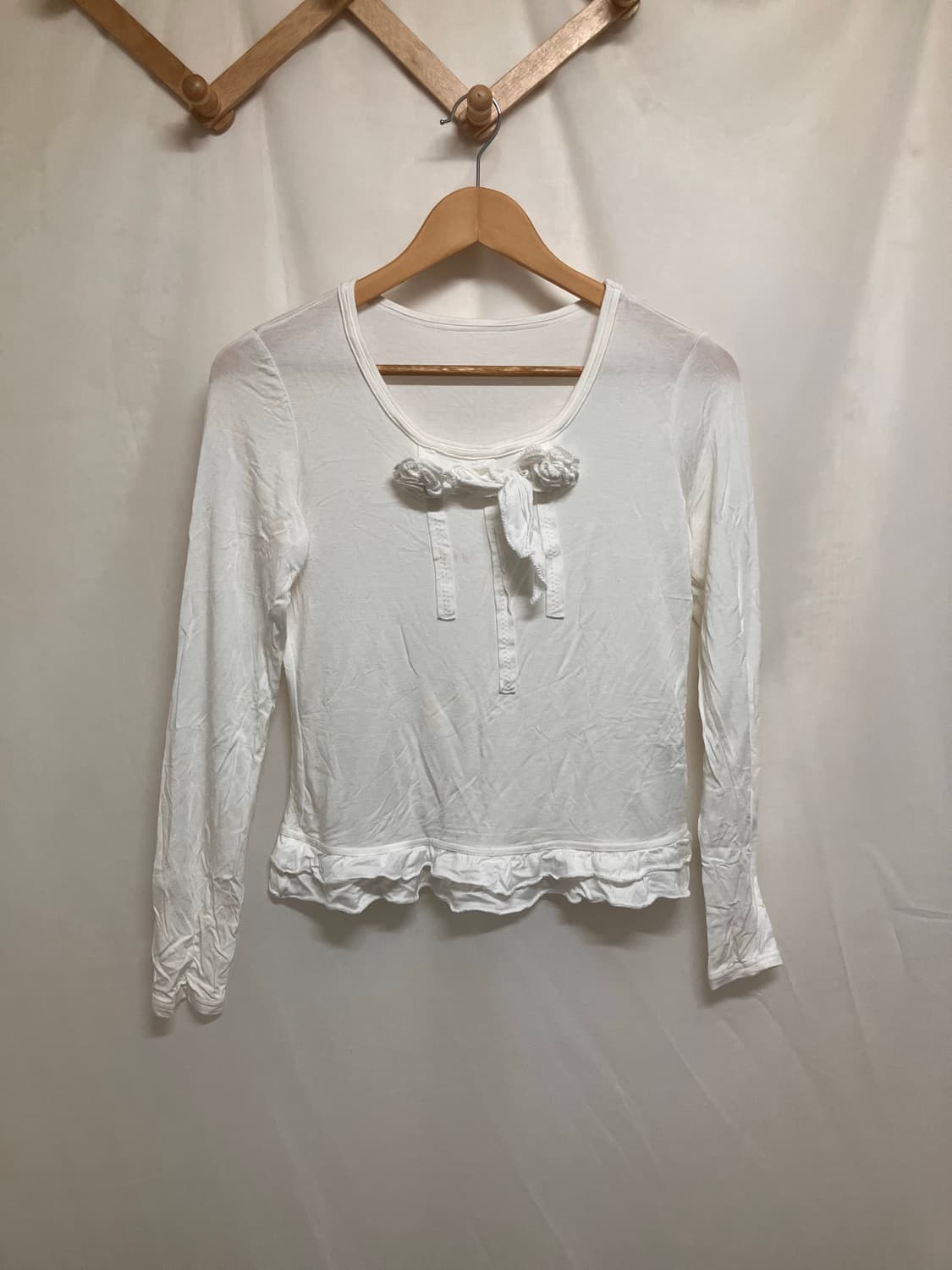 HIROKO BIS 히로코 비스 화이트 로즈 탑 상품이미지1