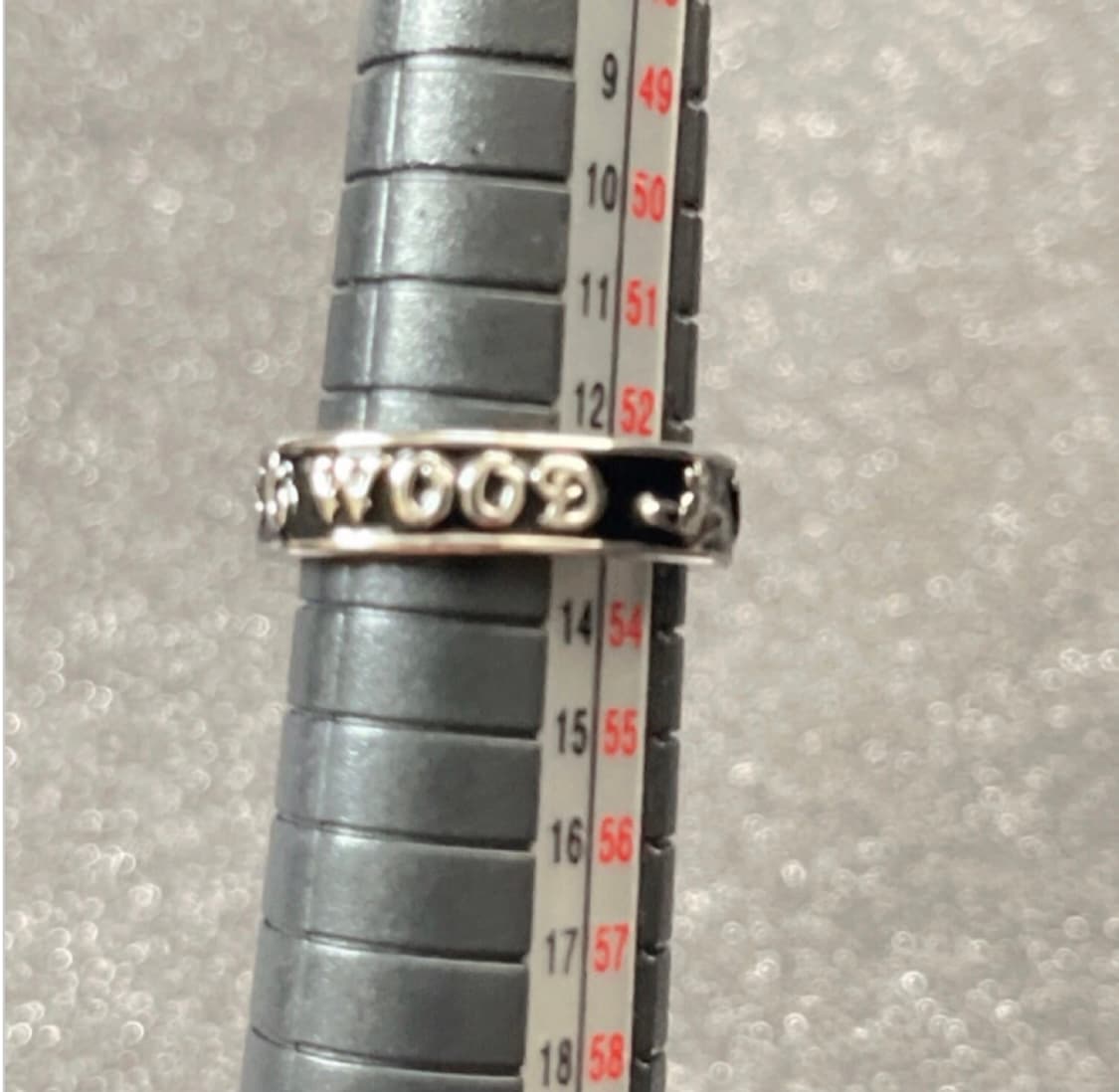 비비안웨스트우드 아카이브 레터링 orb로고 각인 블랙실버링 반지 상품이미지6