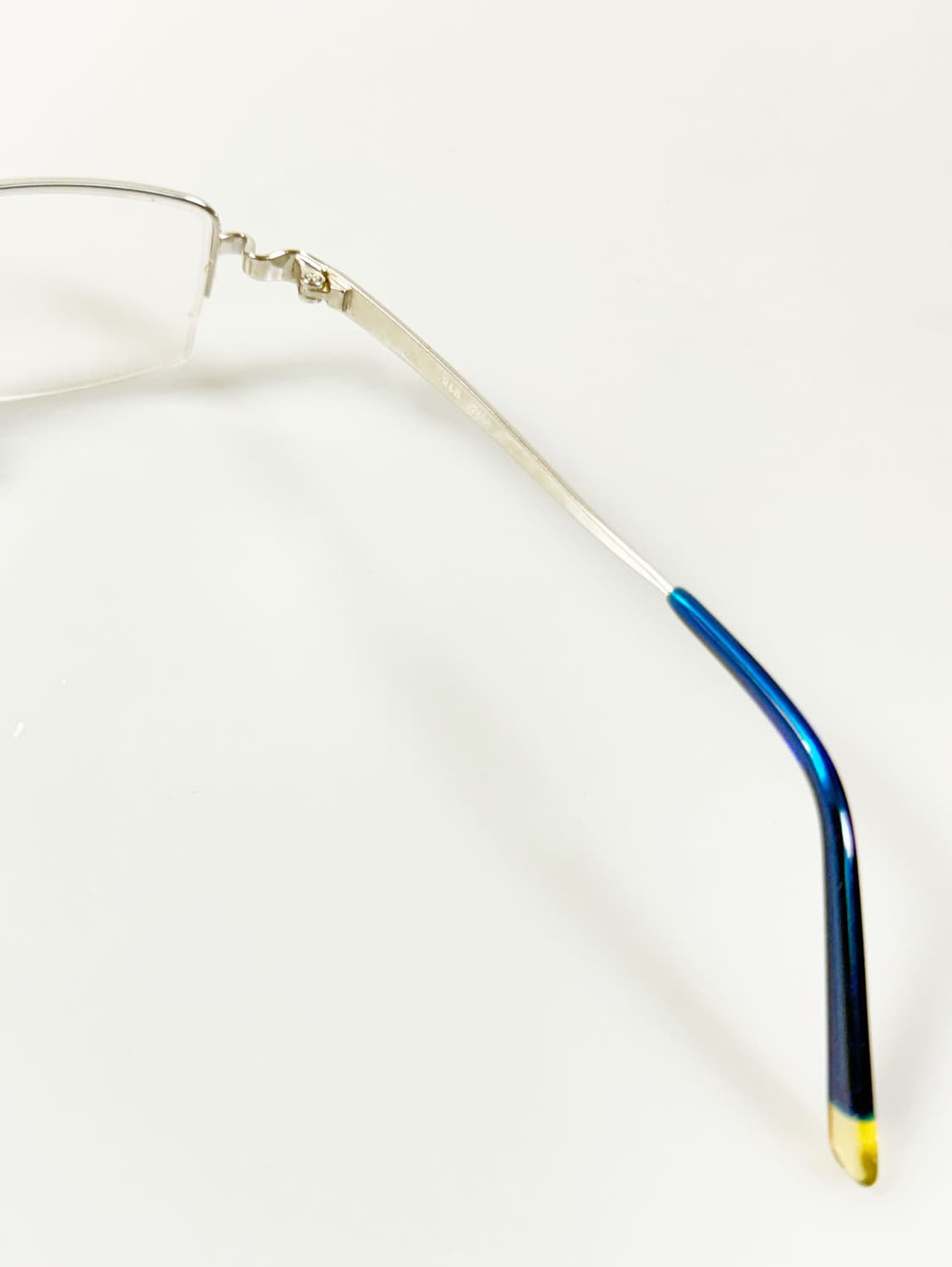 R&B EYEWEAR 실버 반무테 스퀘어 메탈 빈티지 안경 상품이미지6