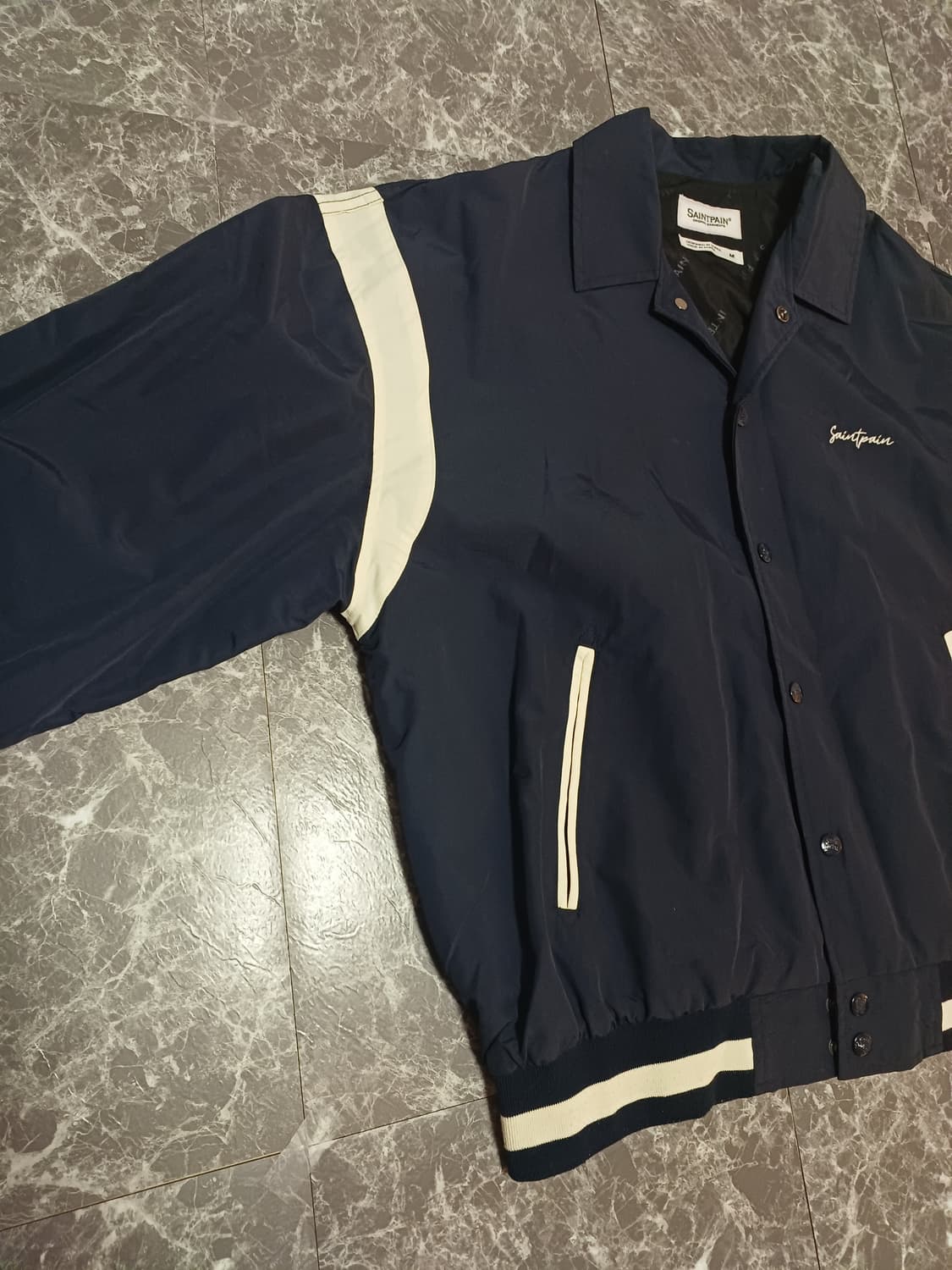 네이비 코치 자켓 (Saintpain)-오버핏 상품이미지6