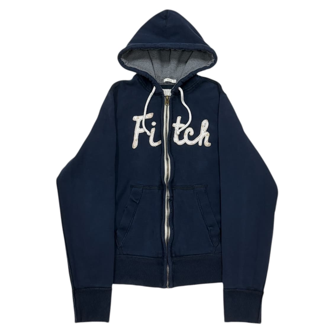 아베크롬비 빈티지 Y2K 데미지 디테일 네이비 기모 후드집업 자켓 L 상품이미지1