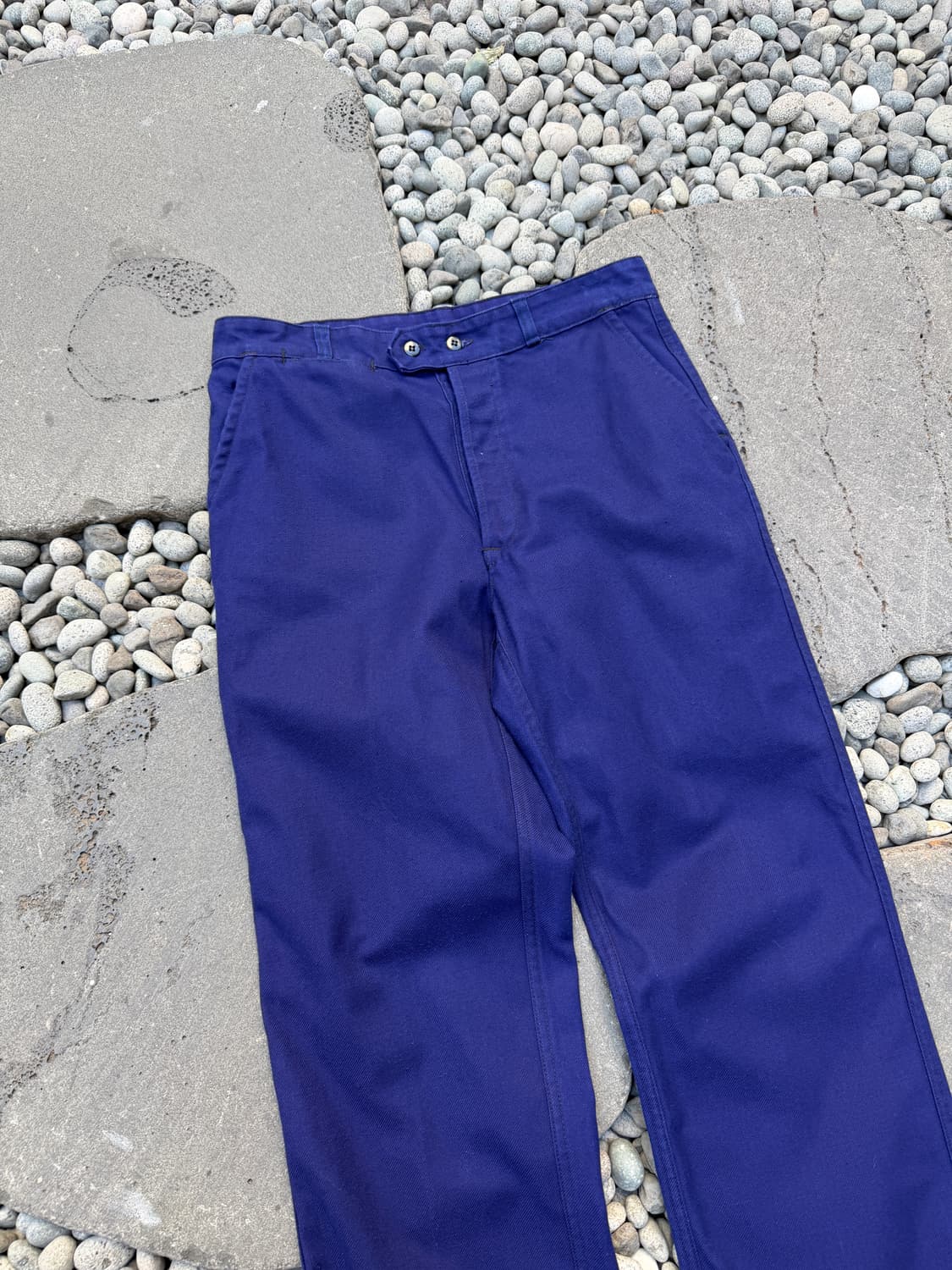1970s Au Molinel INK BLUE NAVY 프렌치워크팬츠 상품이미지6